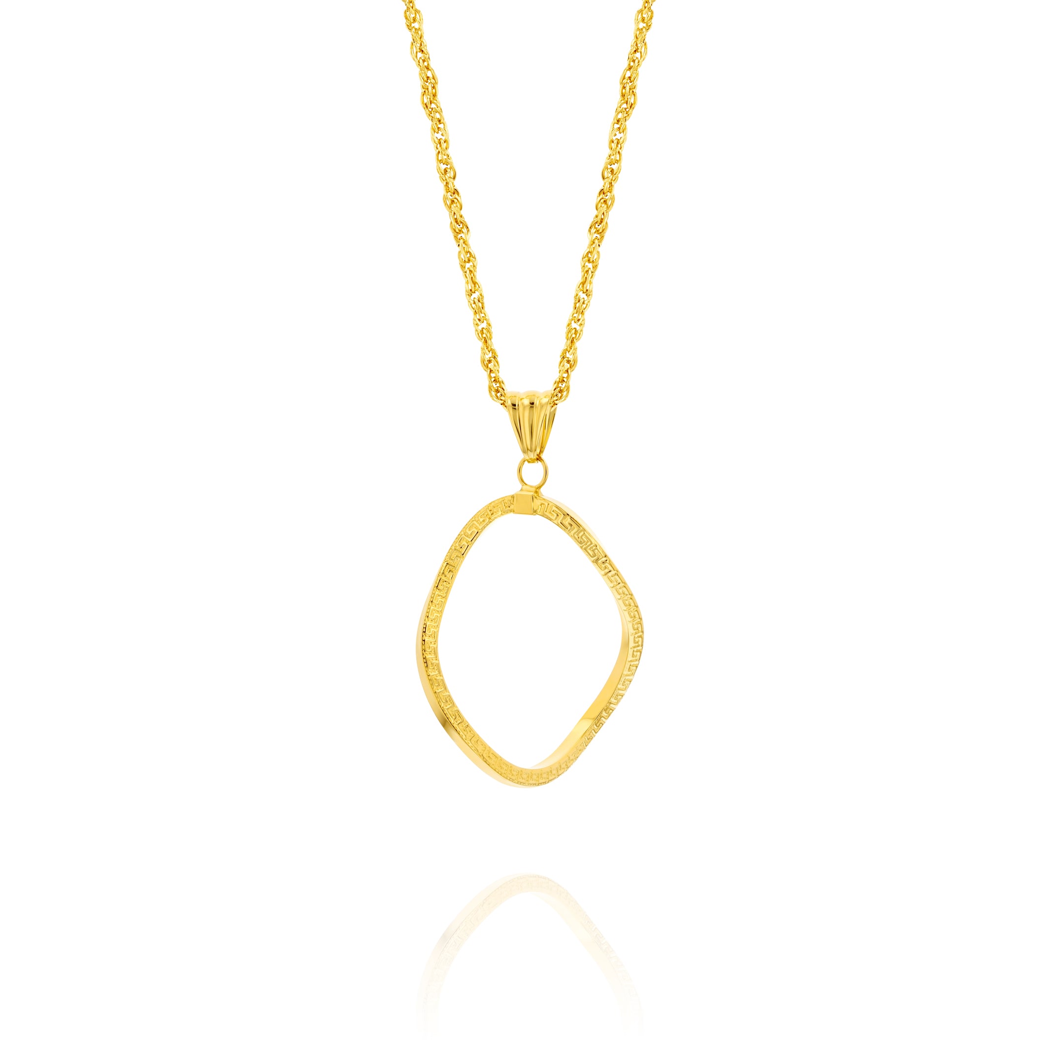 18K Pure Gold Twisted Jewelry Set