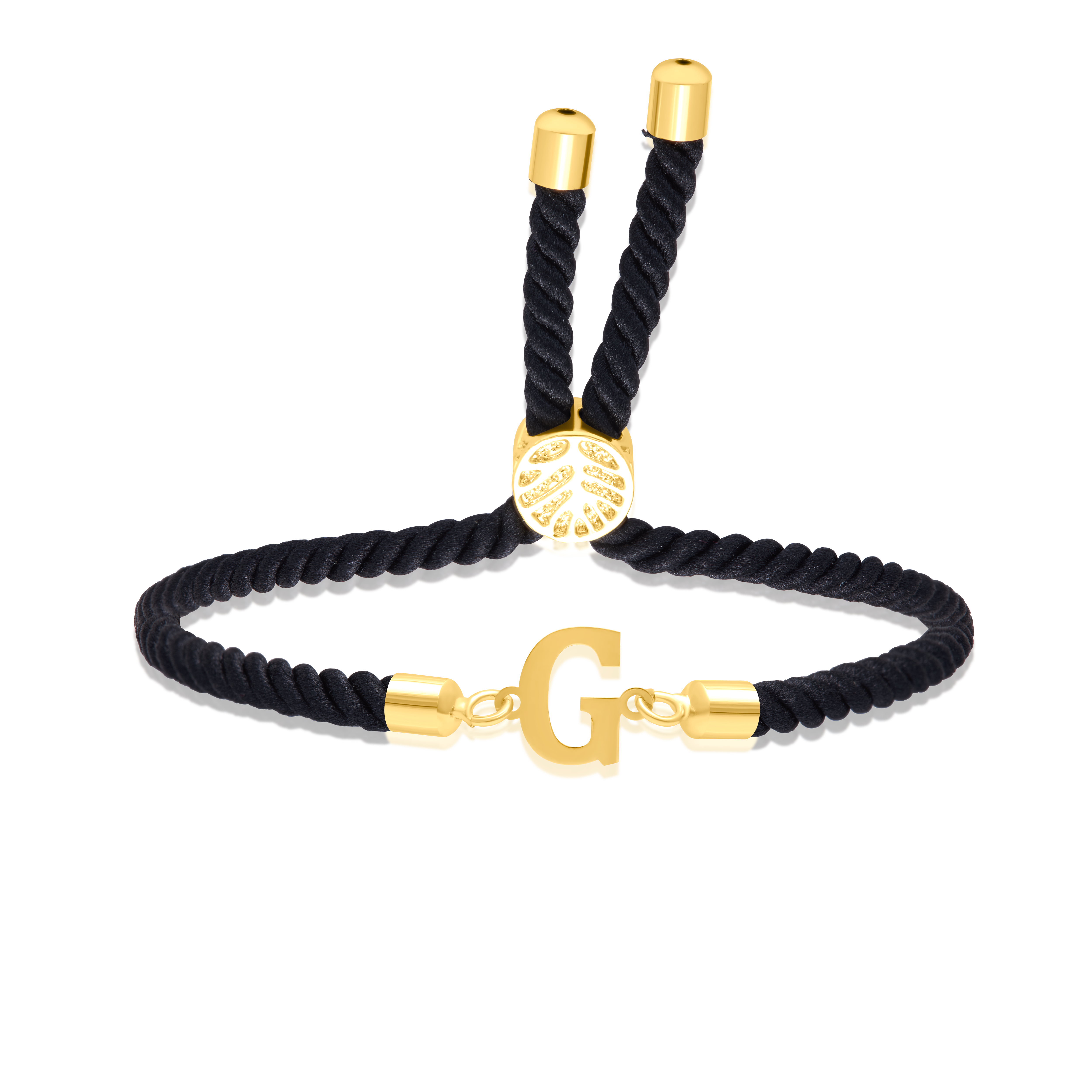 18K Pure Gold Thread Adjustable Letter G Bracelet