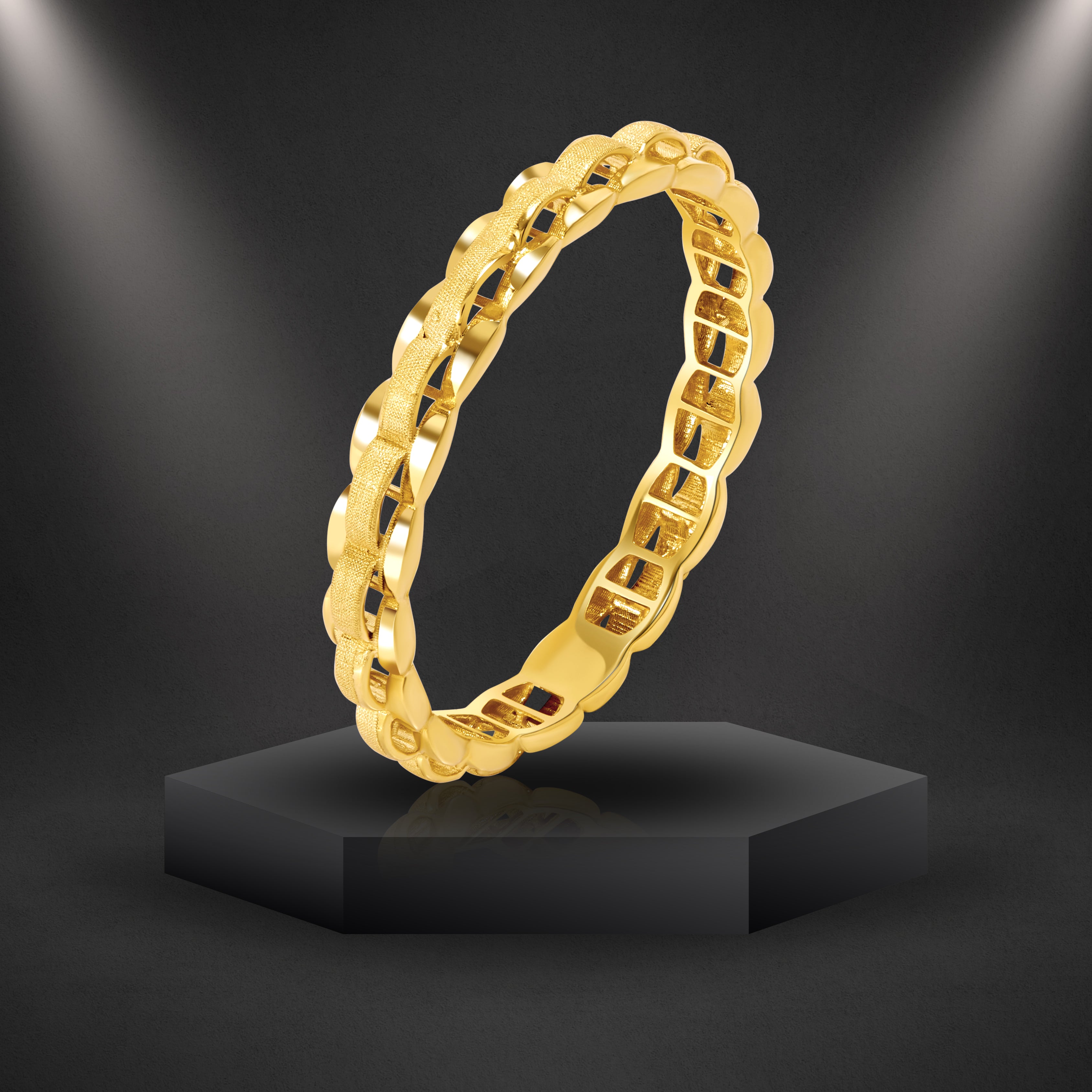 Pure Gold Latest Rings 18K Pure Gold Elegant Ring Talagold – Tala Gold Collection