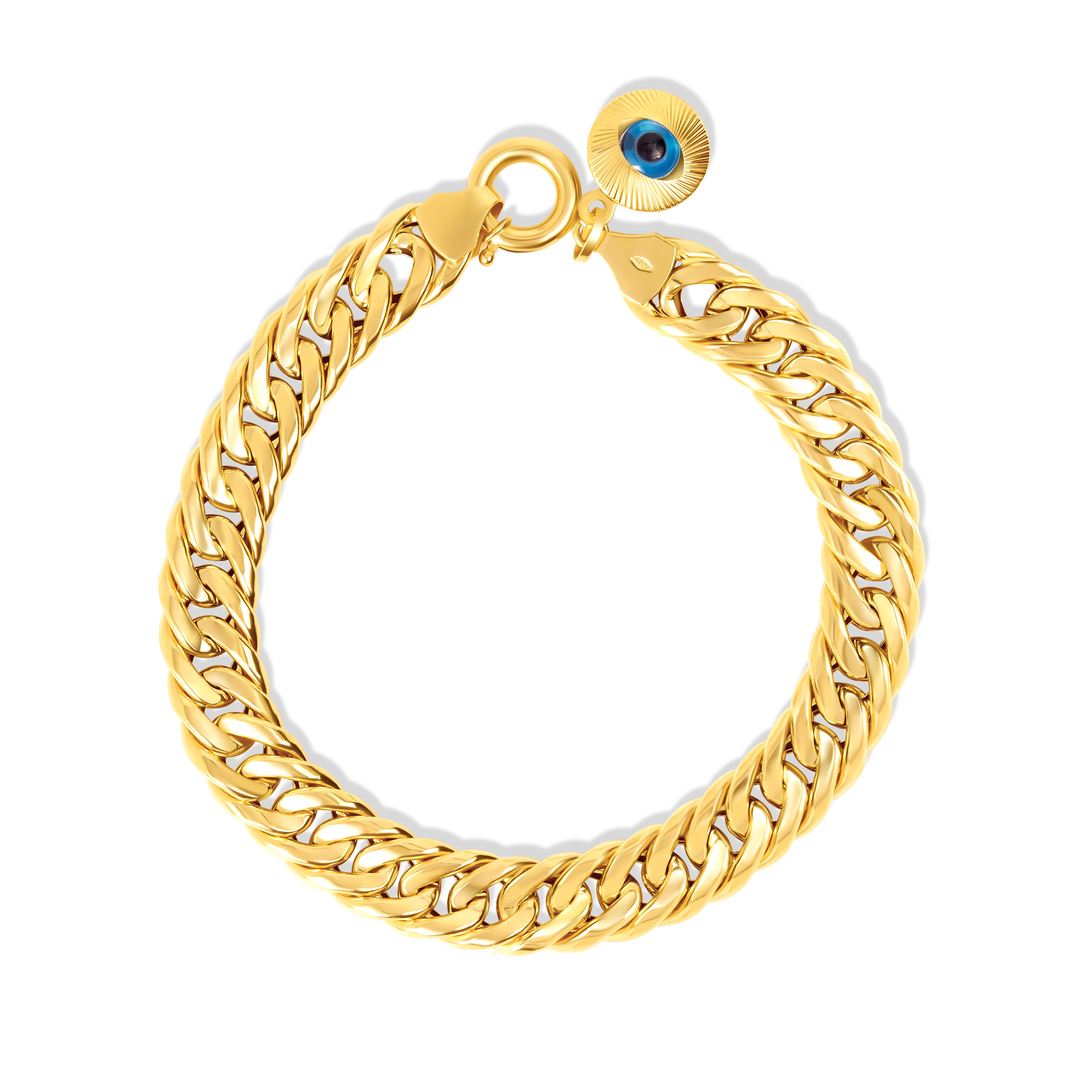 18K Pure Gold Thick Linked Bracelet Talagold