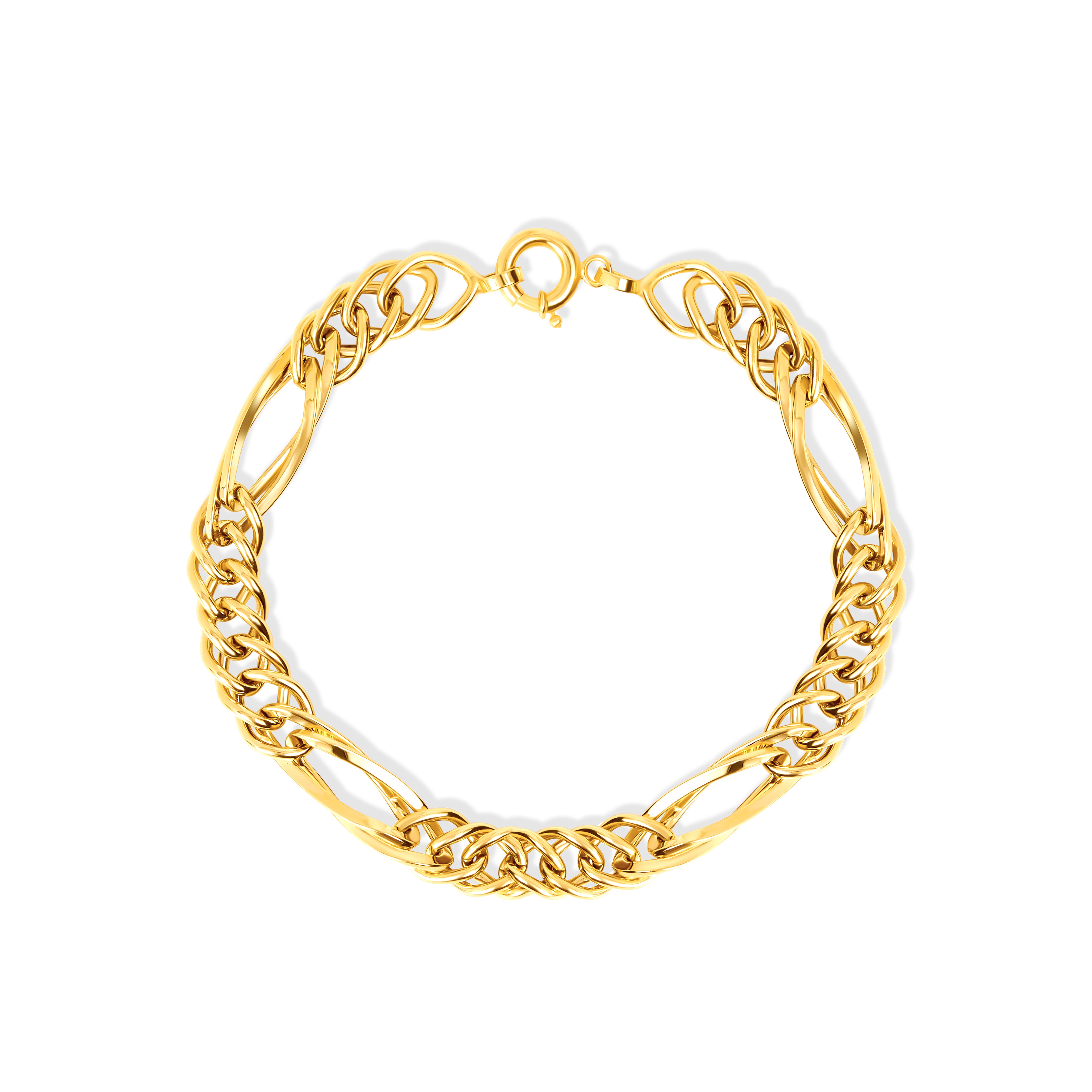 18K Pure Gold Linked Bracelet Talagold