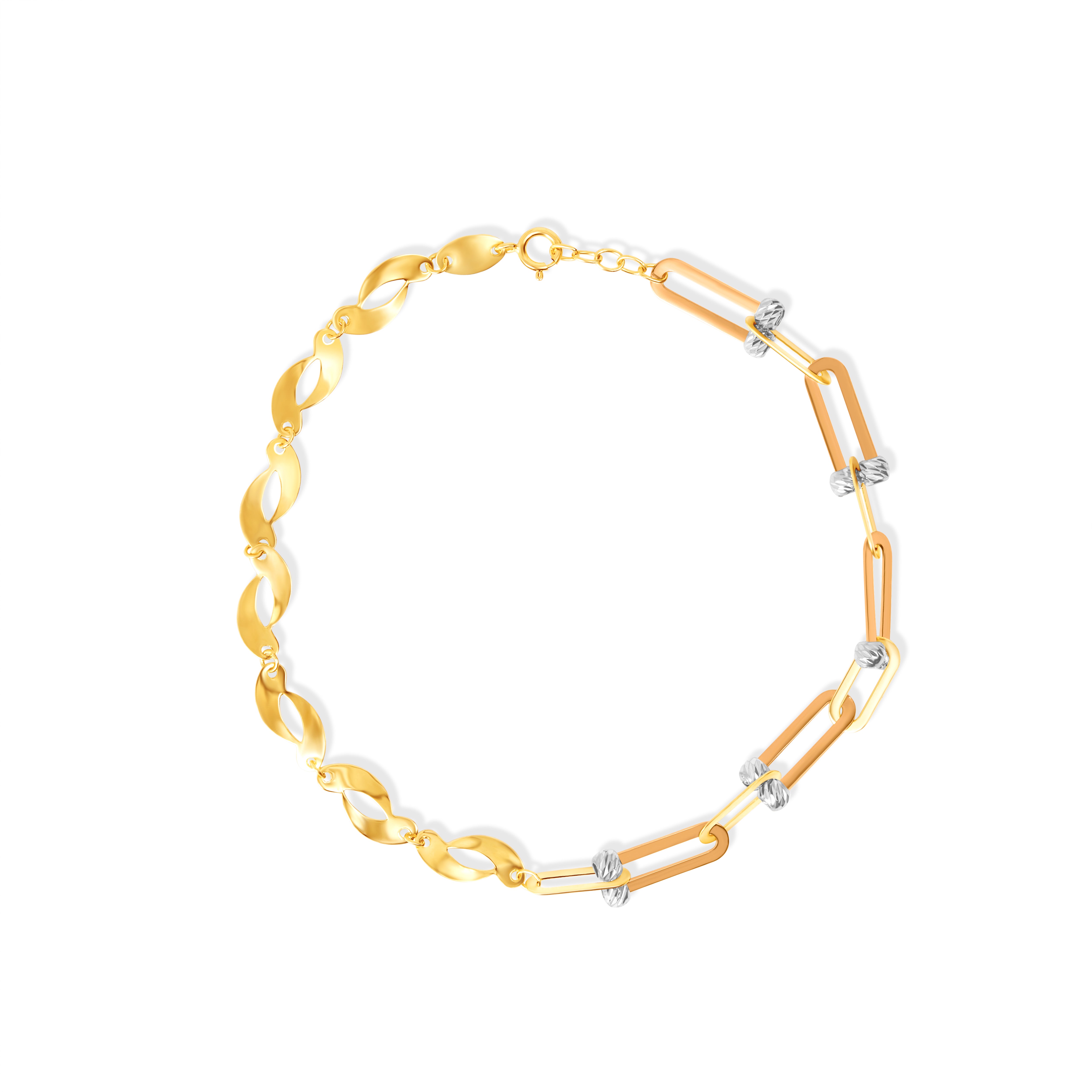 18K Pure Gold U-Linked Bracelet Talagold