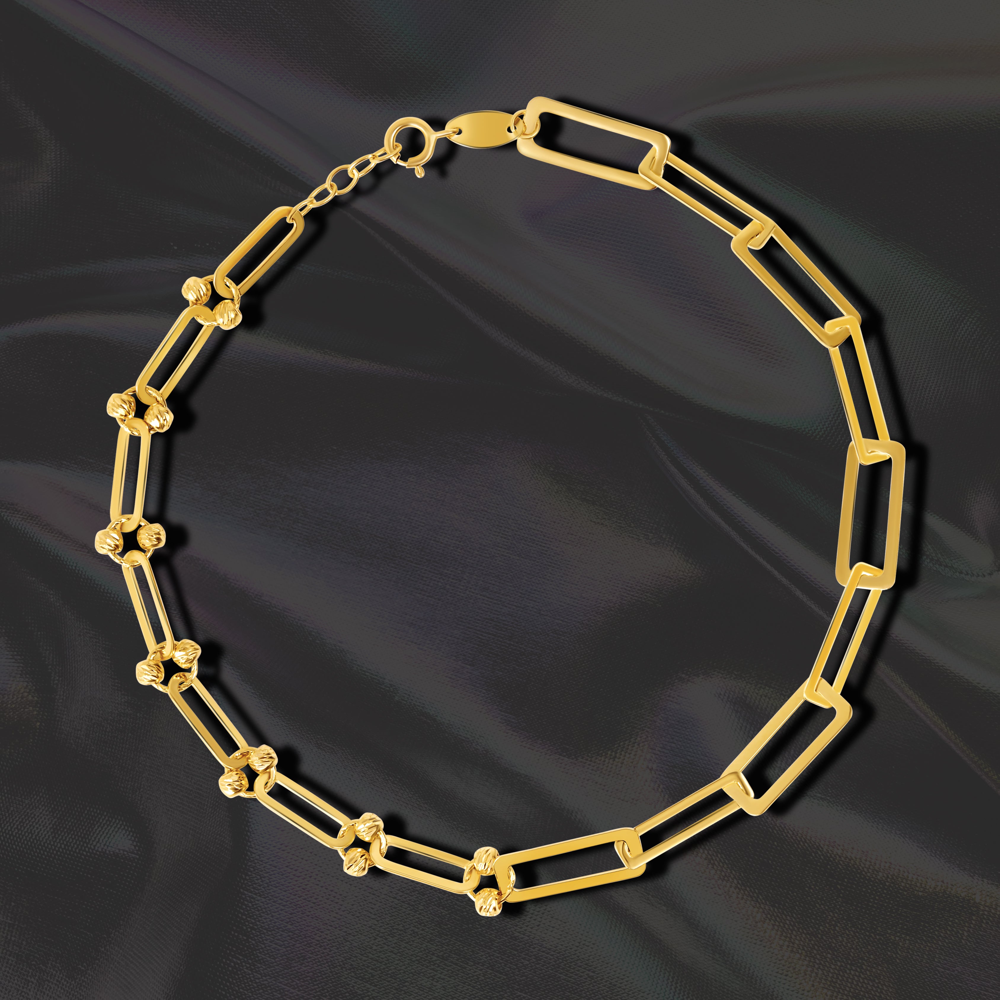 18K Pure Gold U-Linked Bracelet Talagold