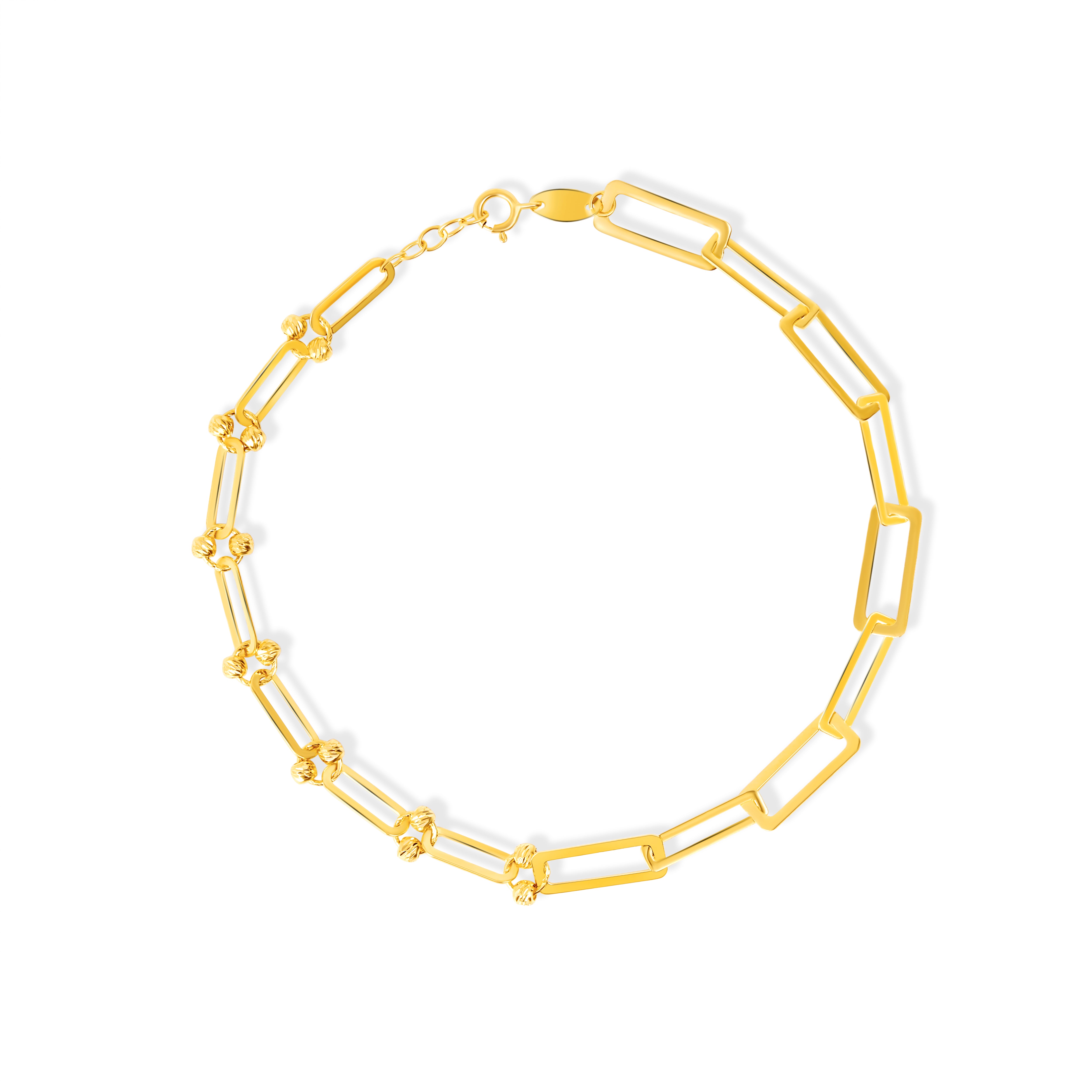 18K Pure Gold U-Linked Bracelet Talagold