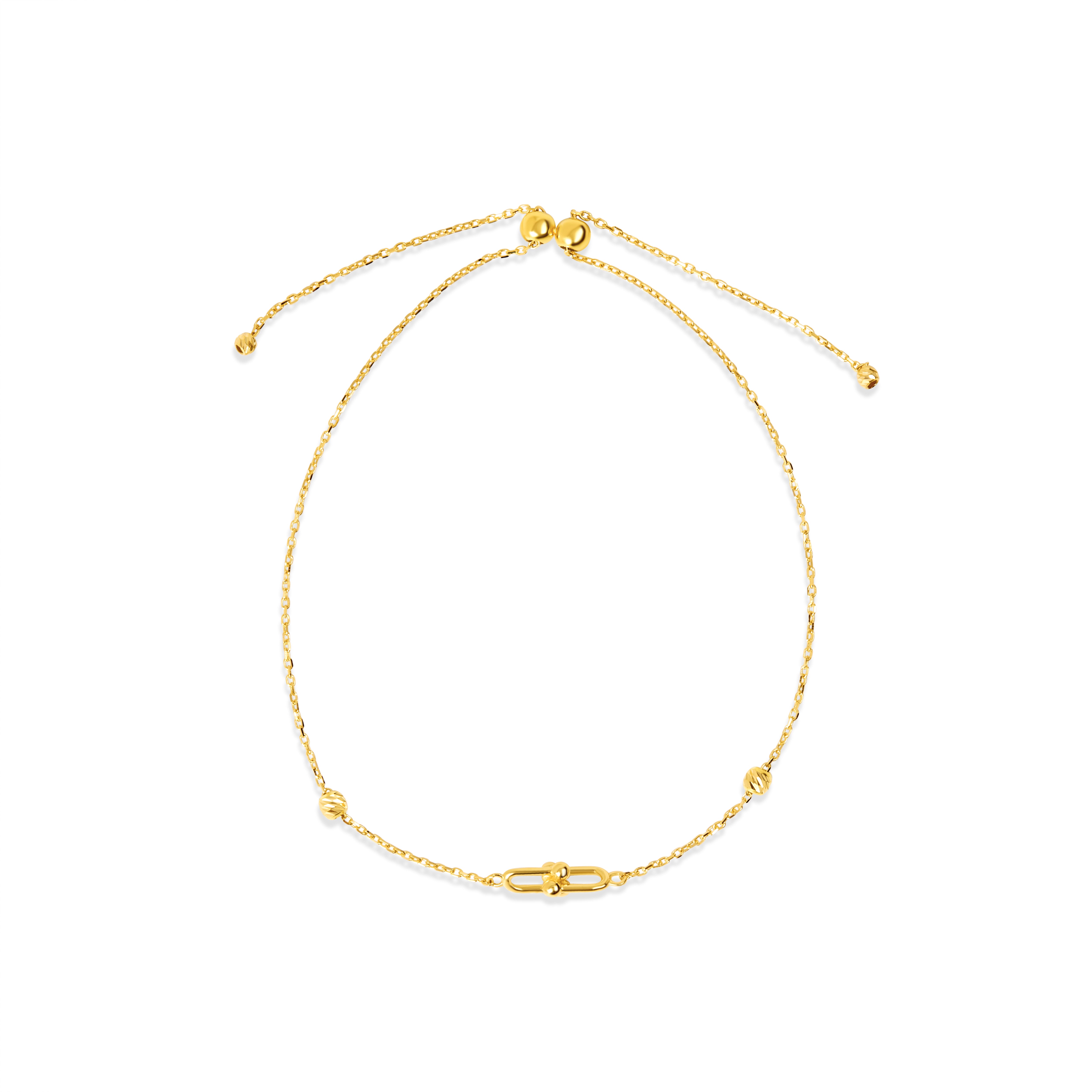 18K Pure Gold Adjustable Seed Bracelet Talagold