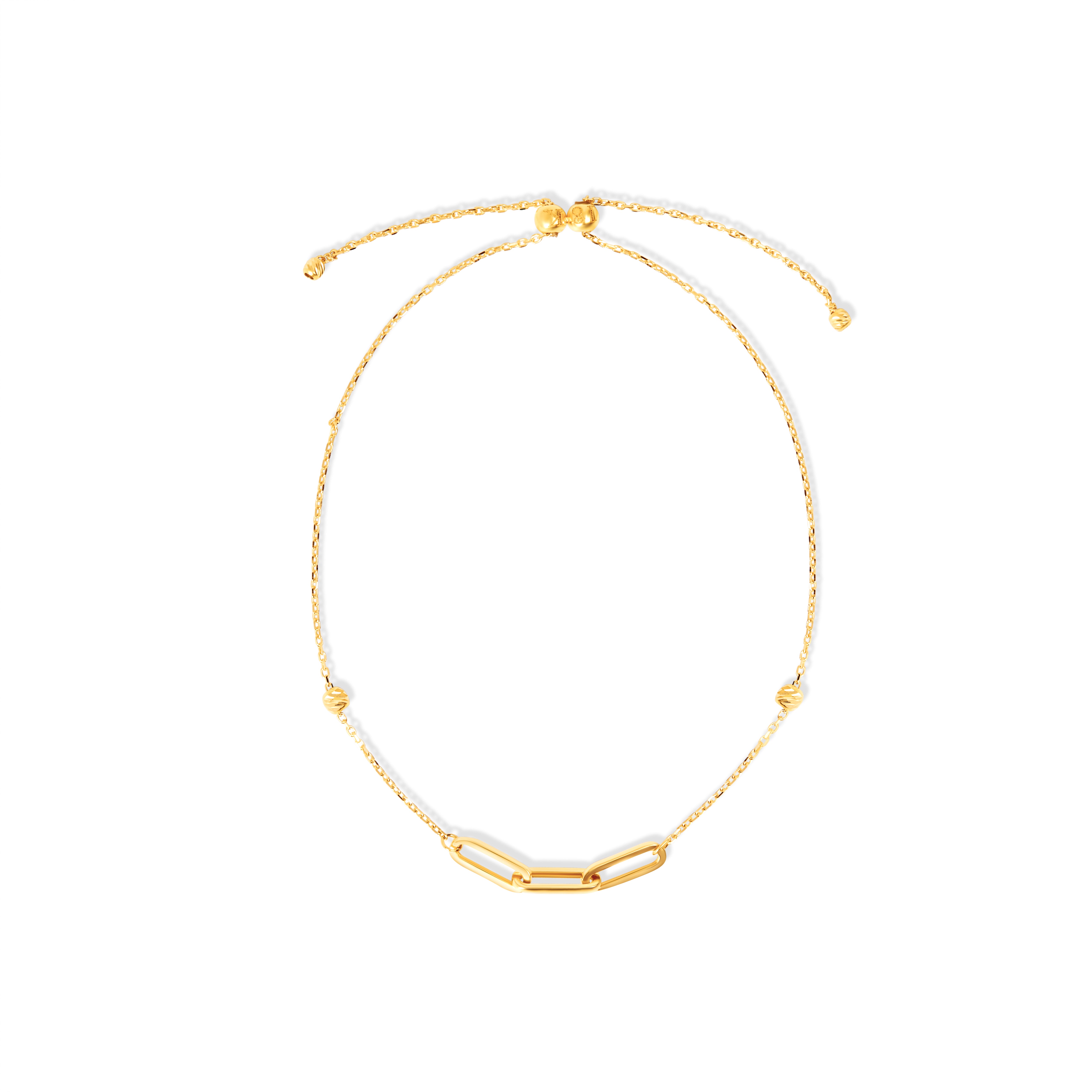 18K Pure Gold Adjustable Seed Bracelet Talagold