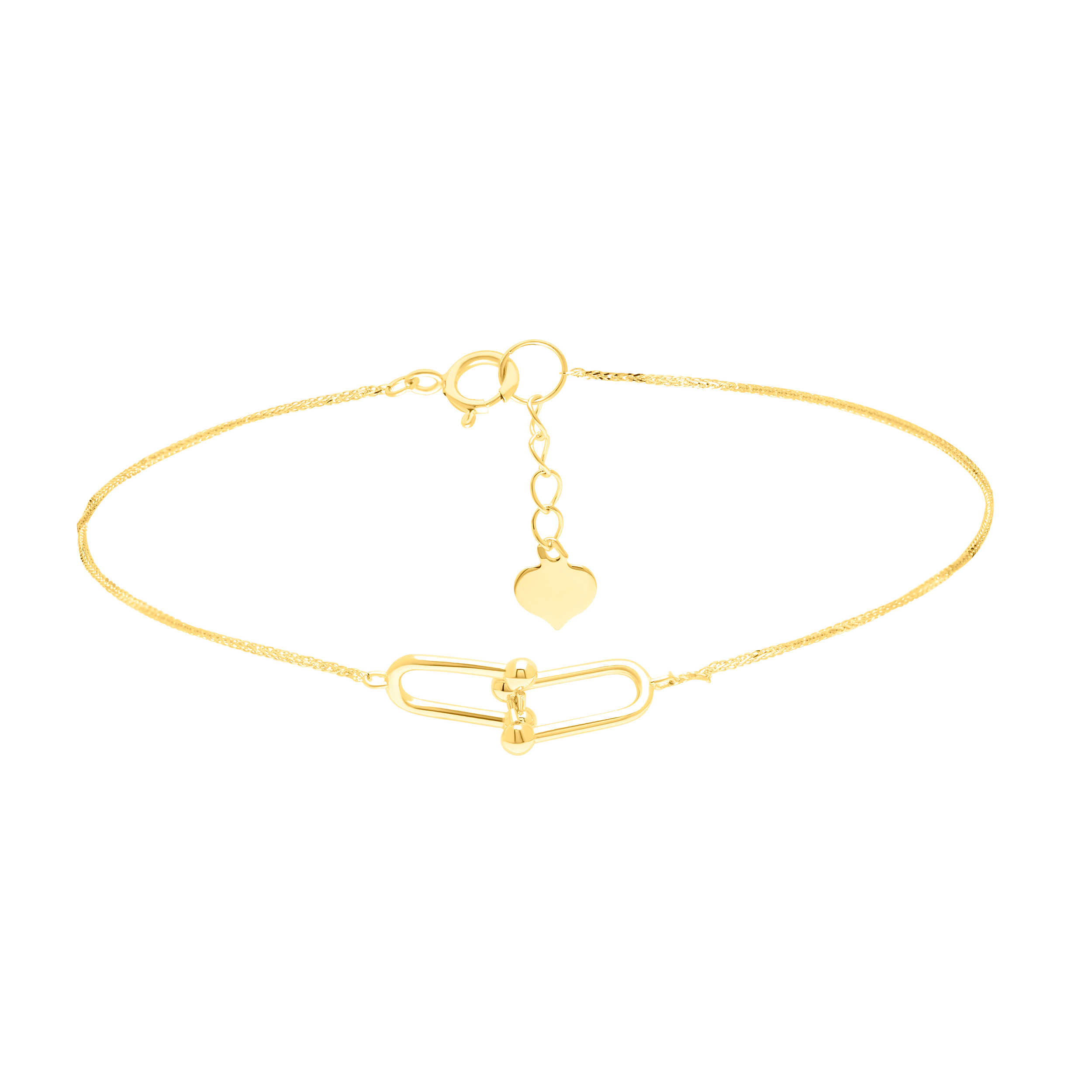 18K Pure Gold U-Linked Bracelet