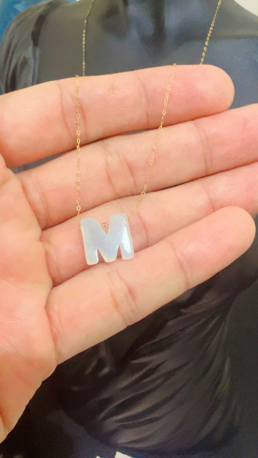 18K Pure Gold Mother A-Z Letter Necklaces