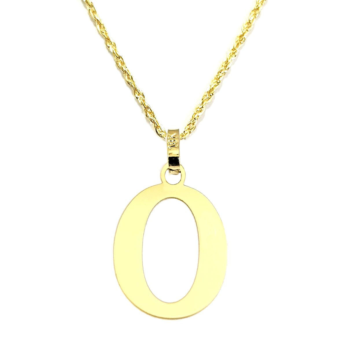18K Pure Gold Letters Design Necklaces