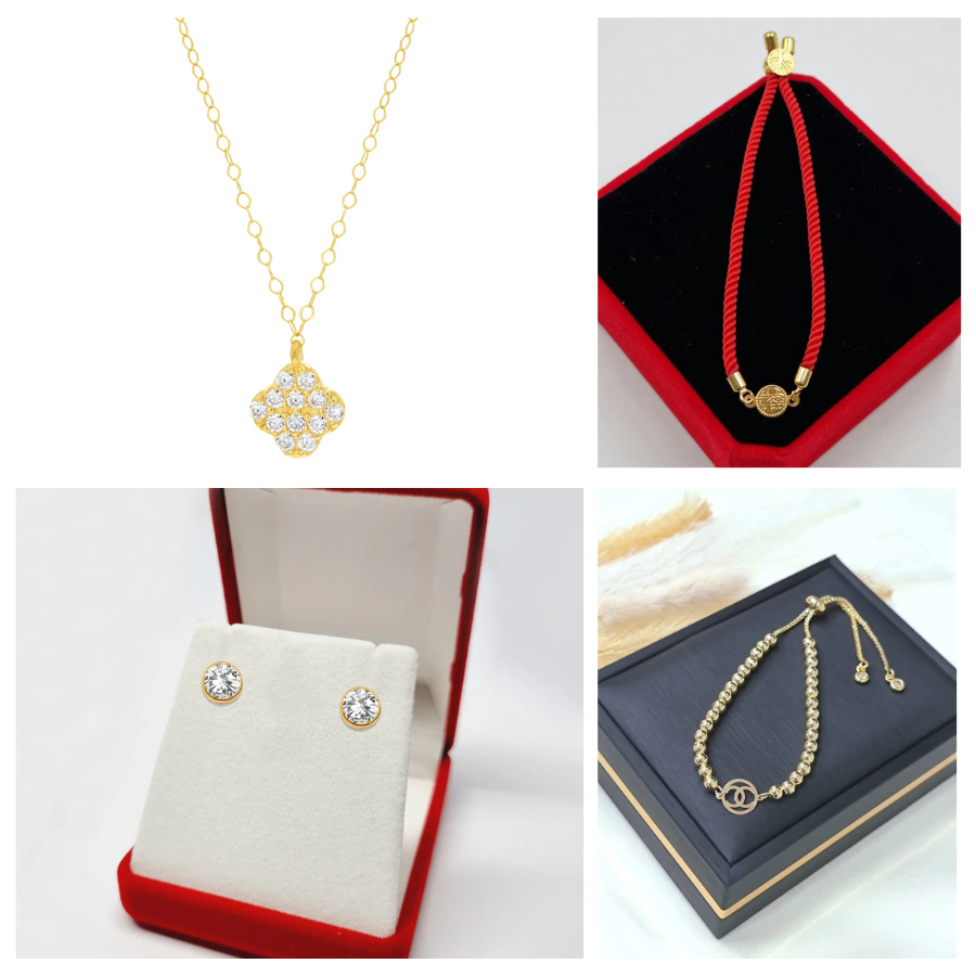 Gold Bundle Offer (2 Bracelets + 1 Necklace + 1 Earring Set) TGBUNDLE002