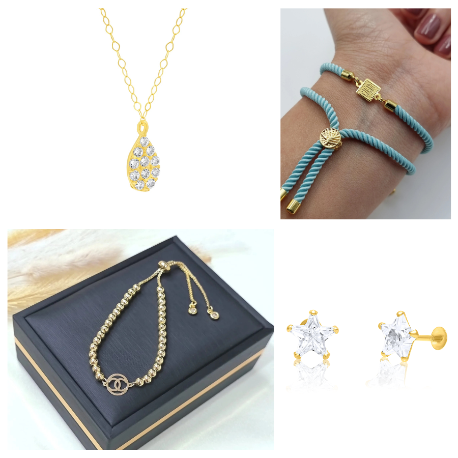 Gold Bundle Offer (2 Bracelets + 1 Necklace + 1 Earring Set) TGBUNDLE005