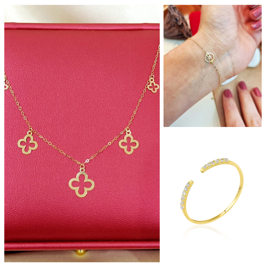 Gold Bundle Offer (Necklace + Ring + Bracelet) TGBUNDLE019