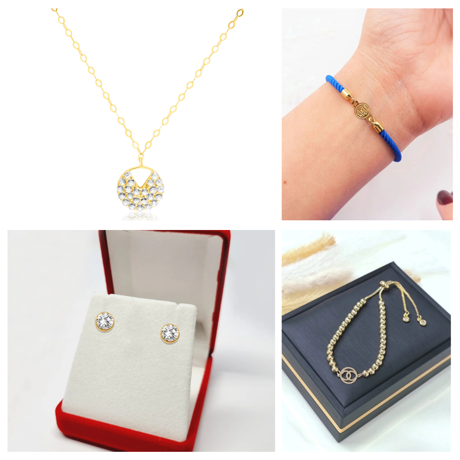 Gold Bundle Offer (2 Bracelets + 1 Necklace + 1 Earring Set) TGBUNDLE007