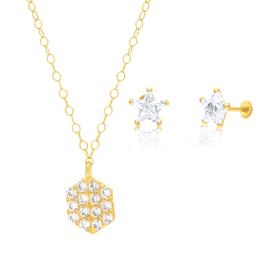 Gold Bundle Offer (Necklace + Earring Set) TGBUNDLE018
