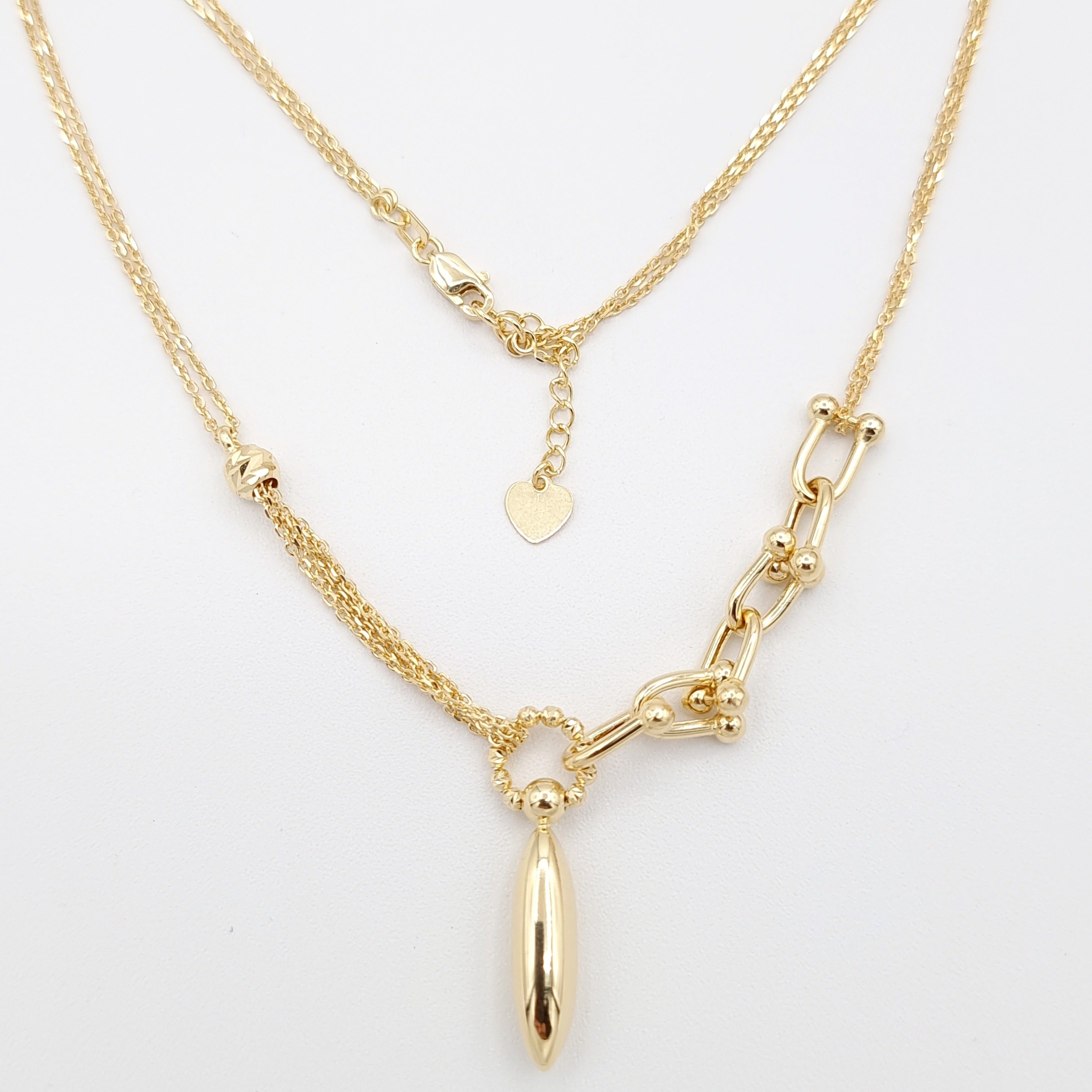 18K Pure Gold Elegant Necklace