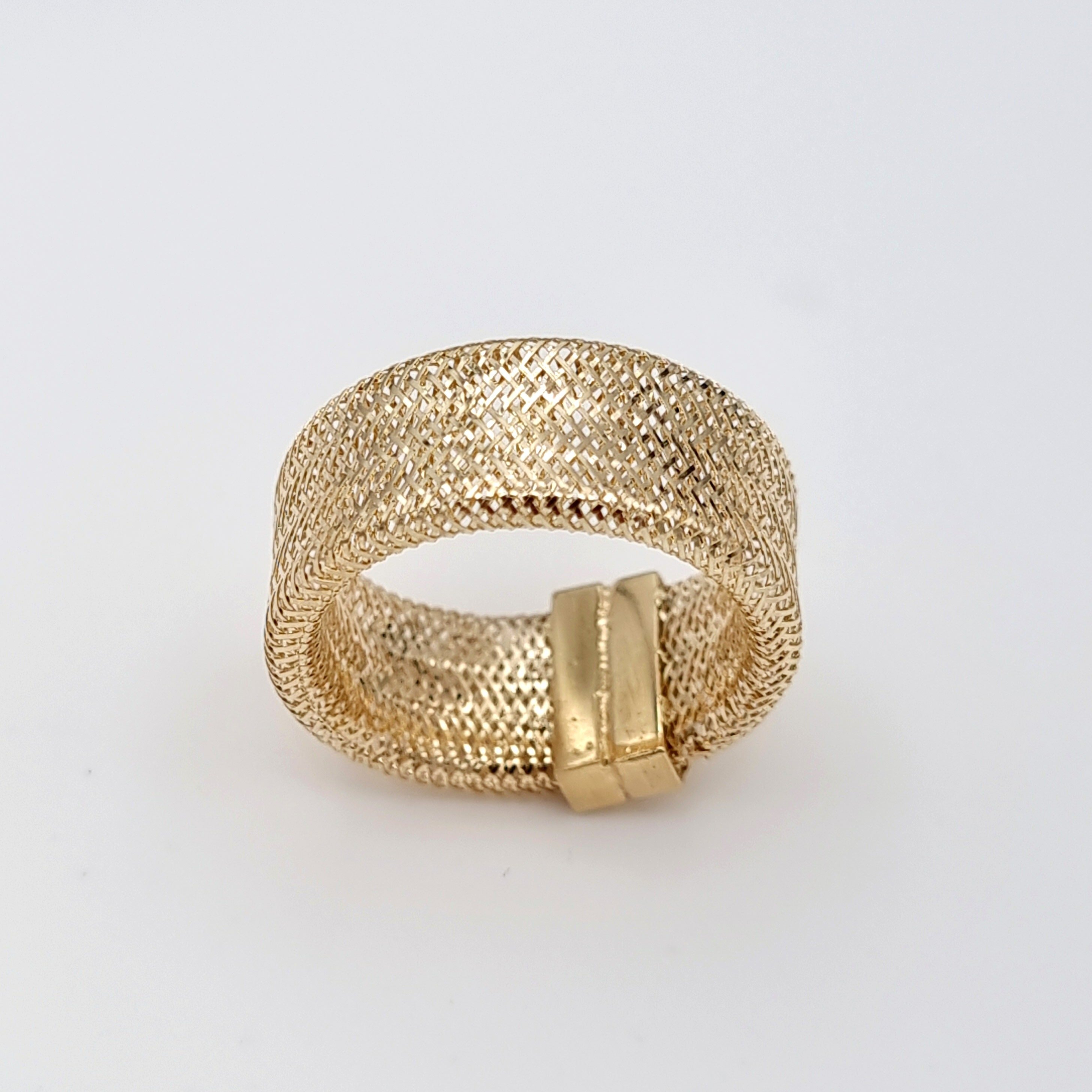 18K Pure Gold Thick Elastic Ring