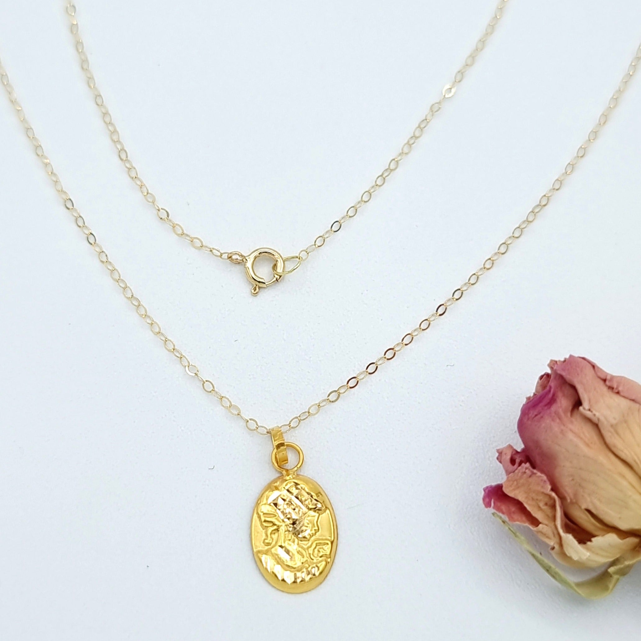 18K Pure Gold Fine Princess Necklace