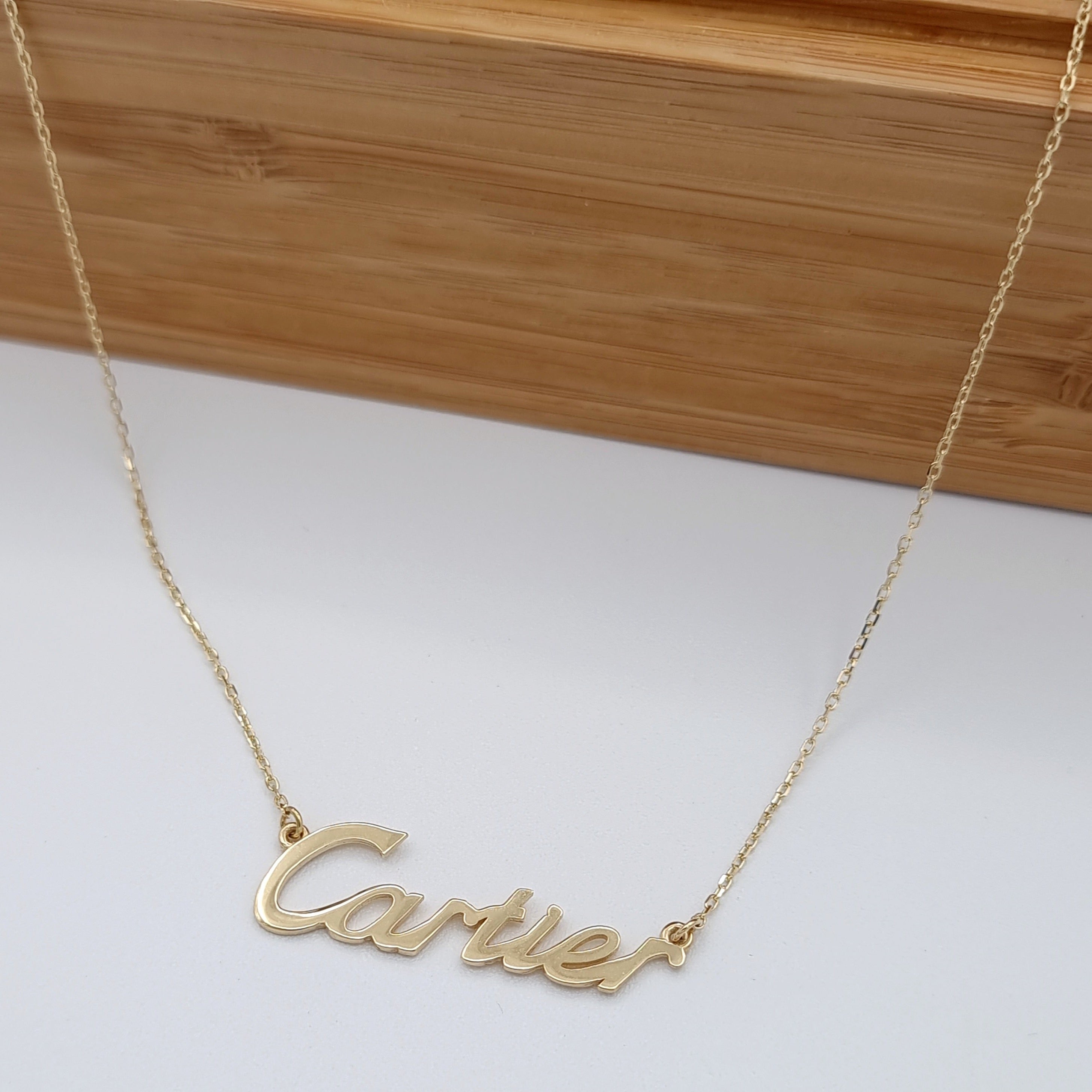 18K Pure Gold C.R Necklace