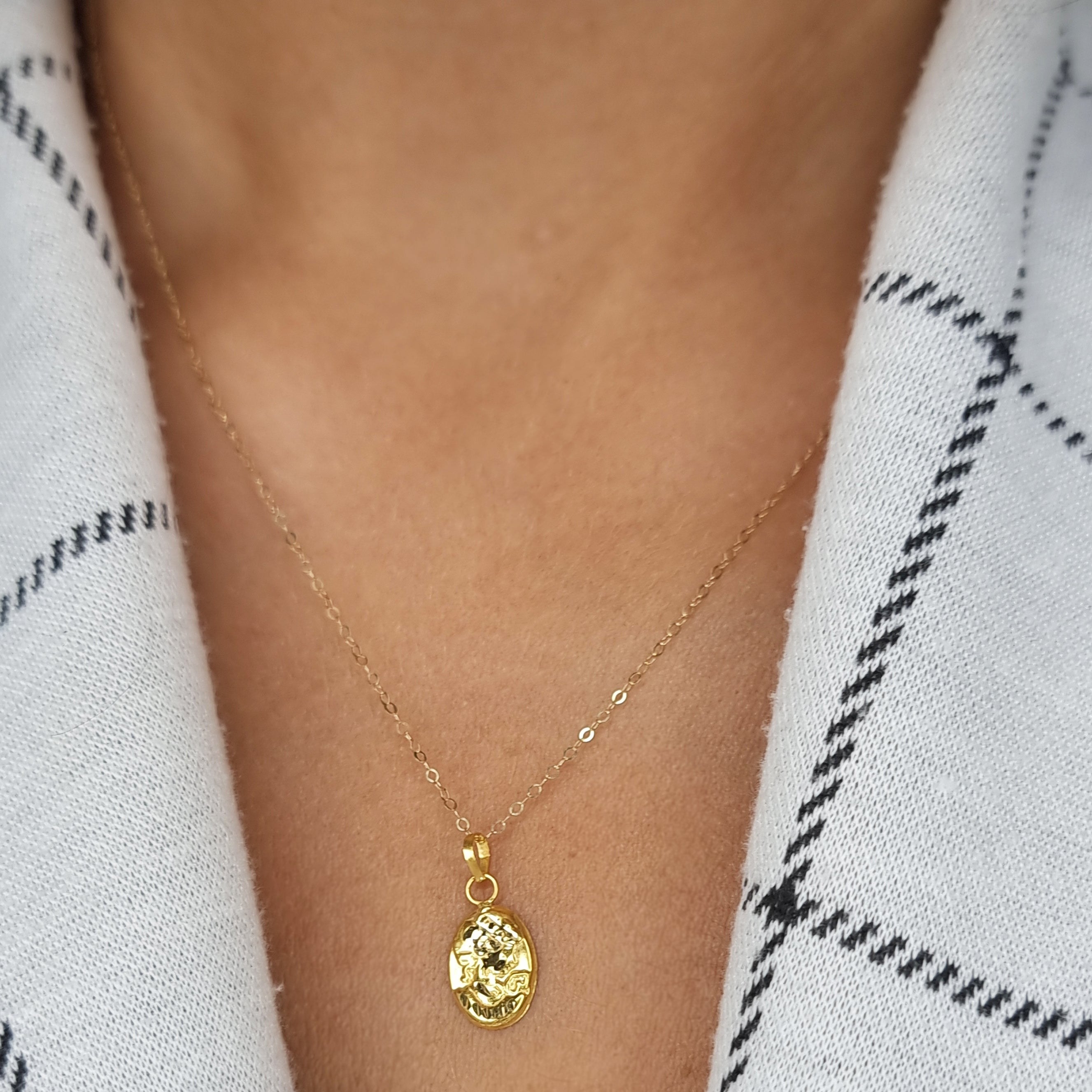 18K Pure Gold Fine Princess Necklace