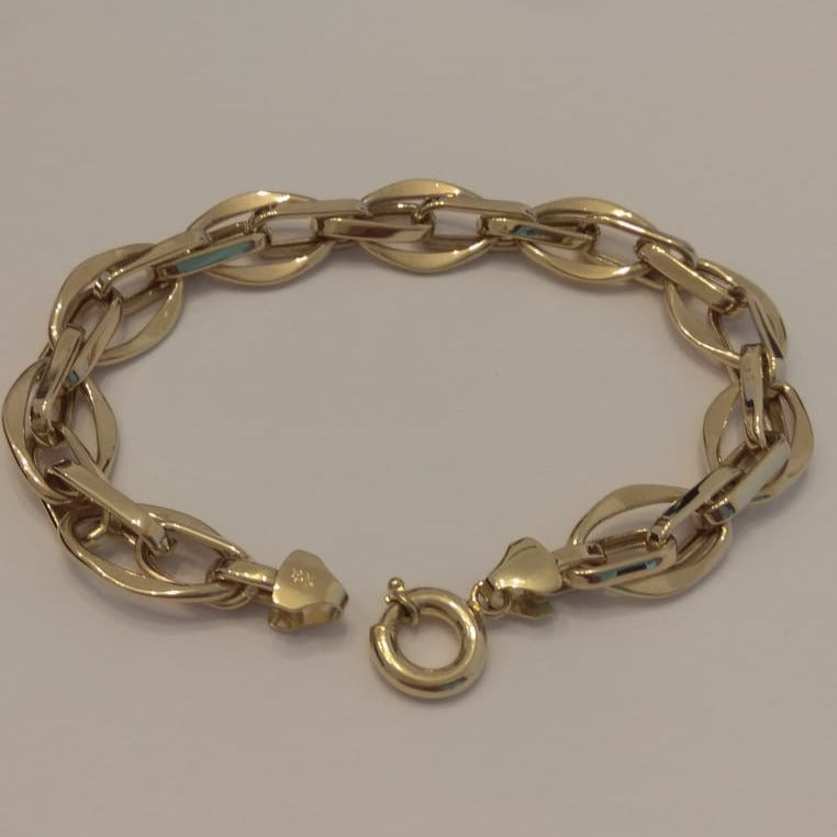 18K Pure Gold Elegant Link Bracelet