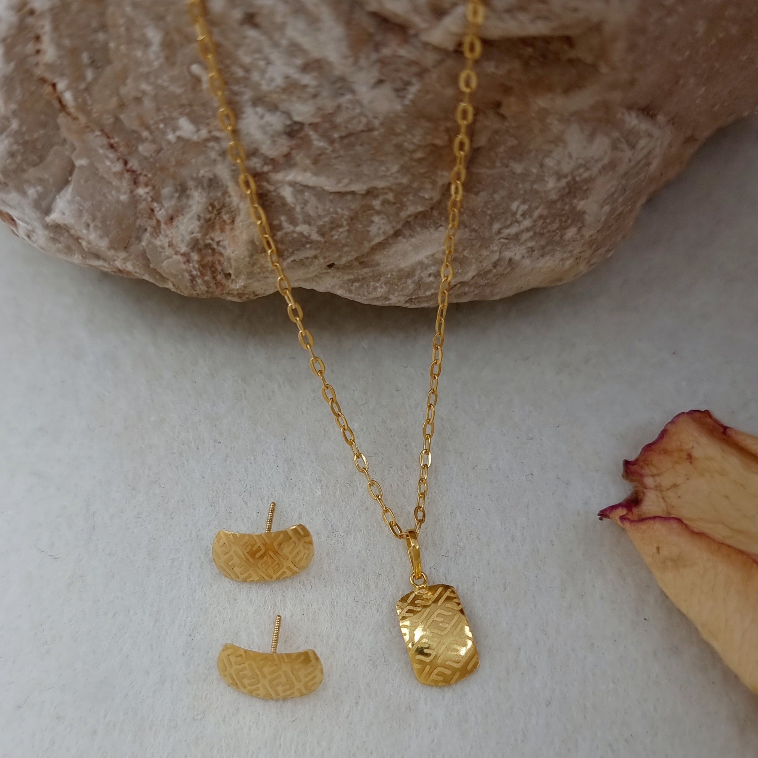 18K Pure Gold F.F Clip Jewelry Set