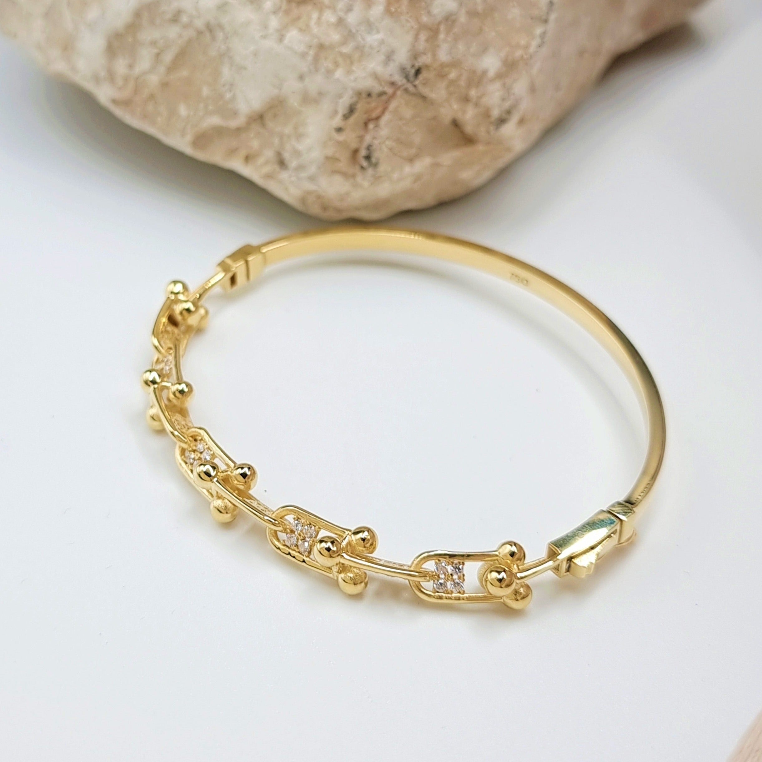 18K Pure Gold T.F Link Bangle