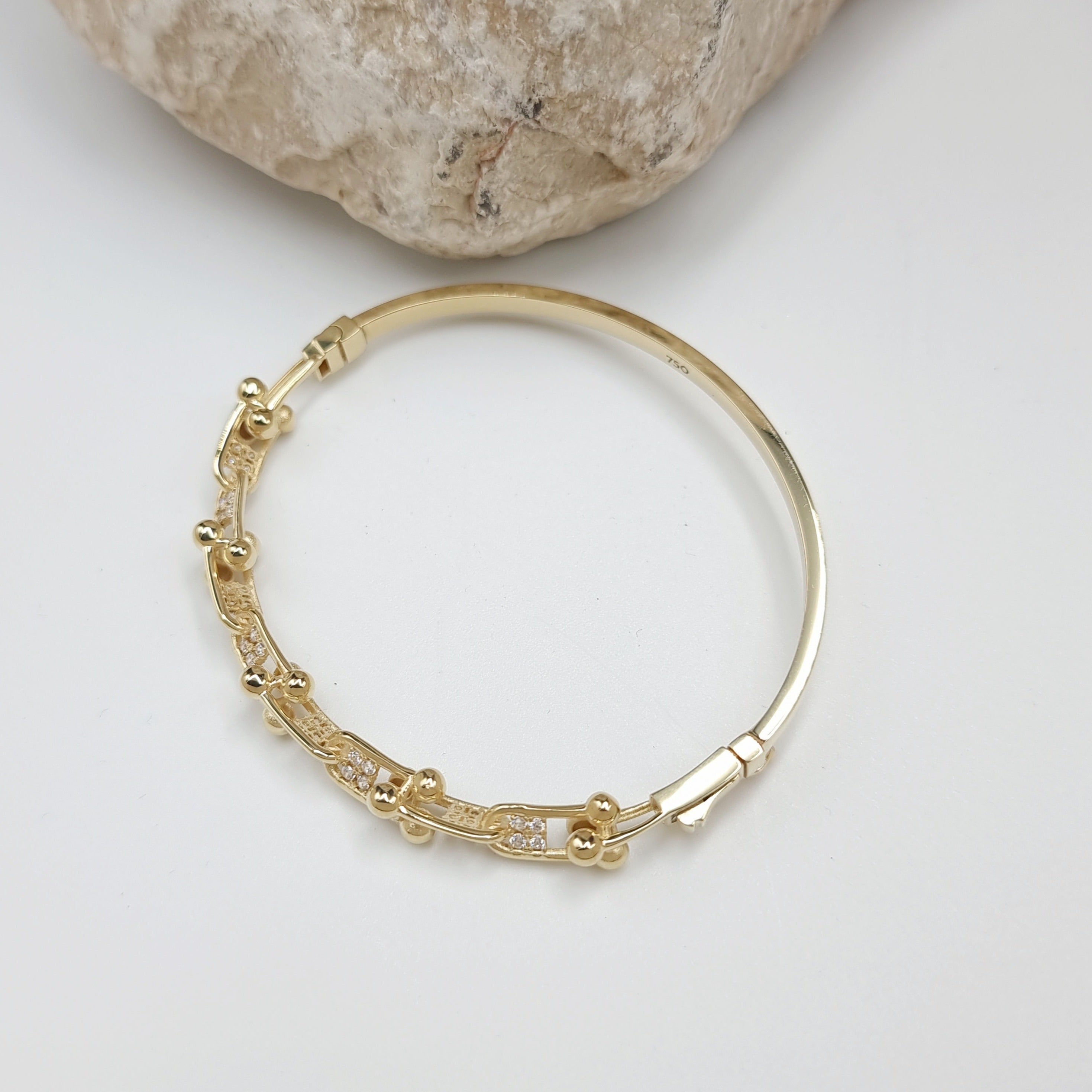 18K Pure Gold T.F Link Bangle