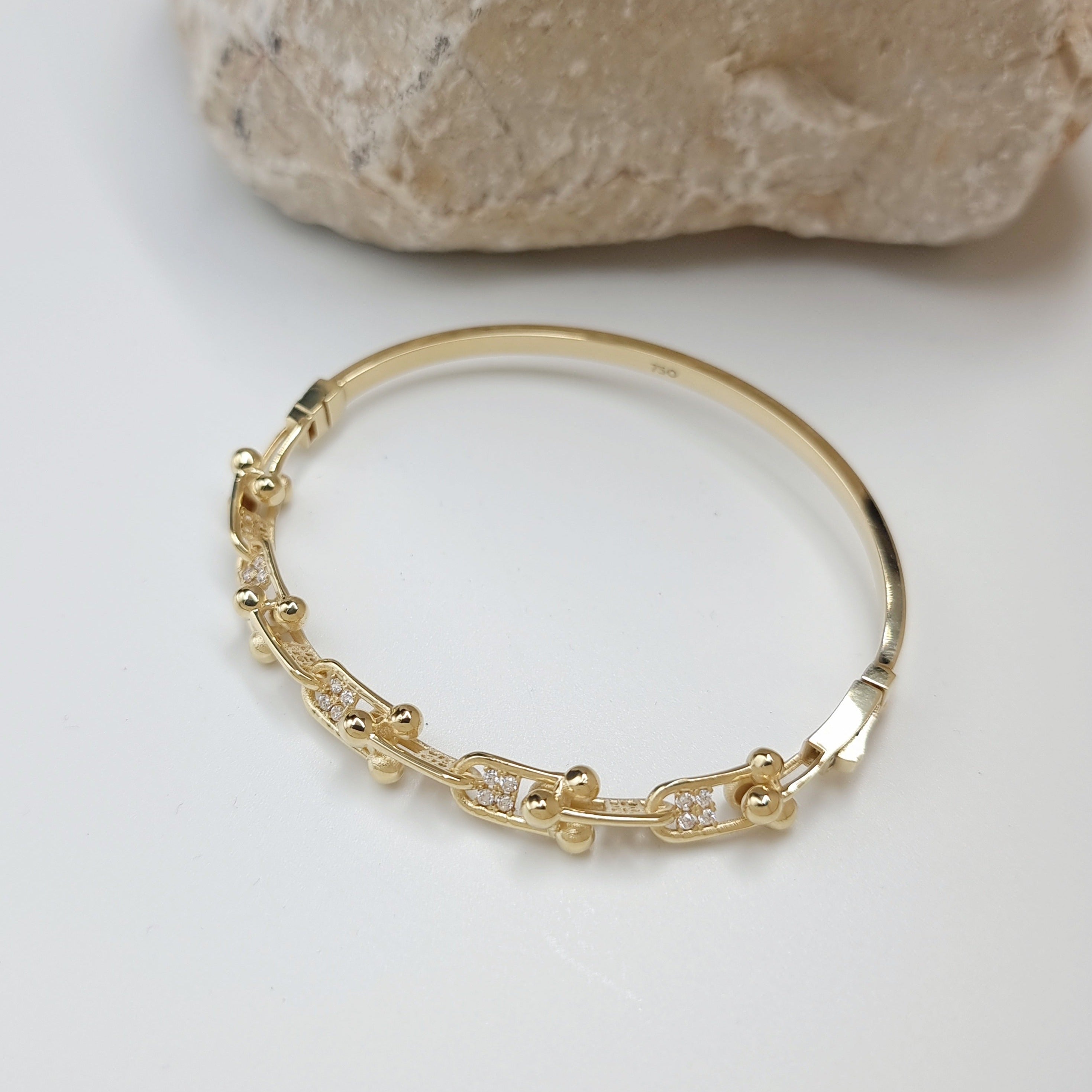 18K Pure Gold T.F Link Bangle