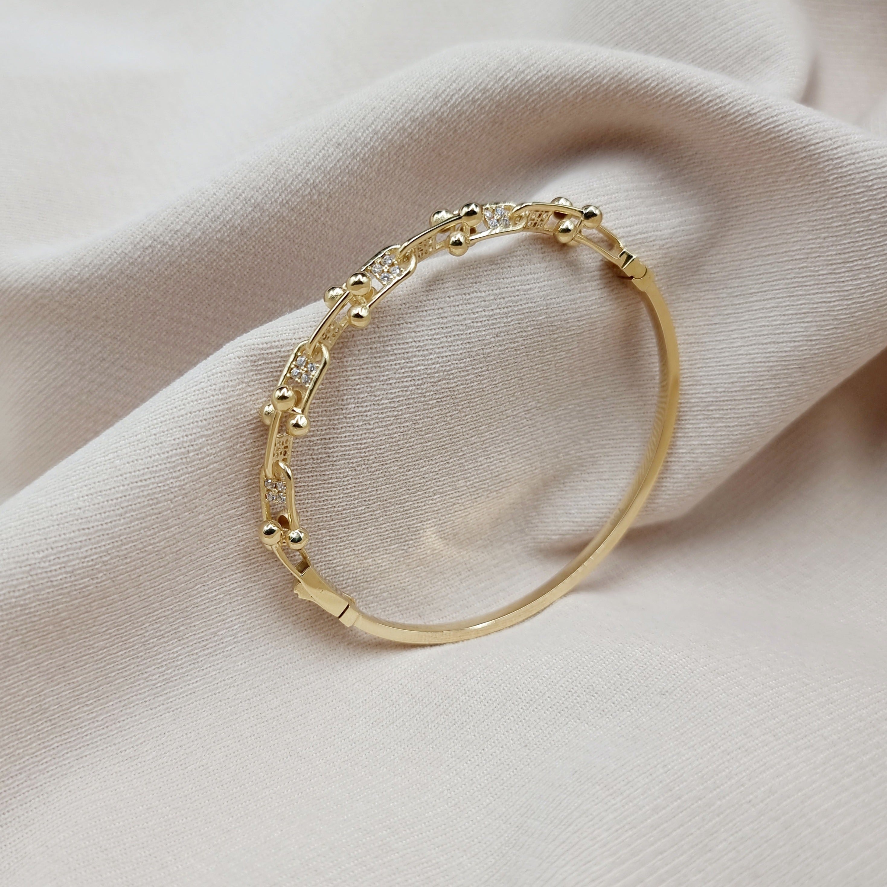 18K Pure Gold T.F Link Bangle