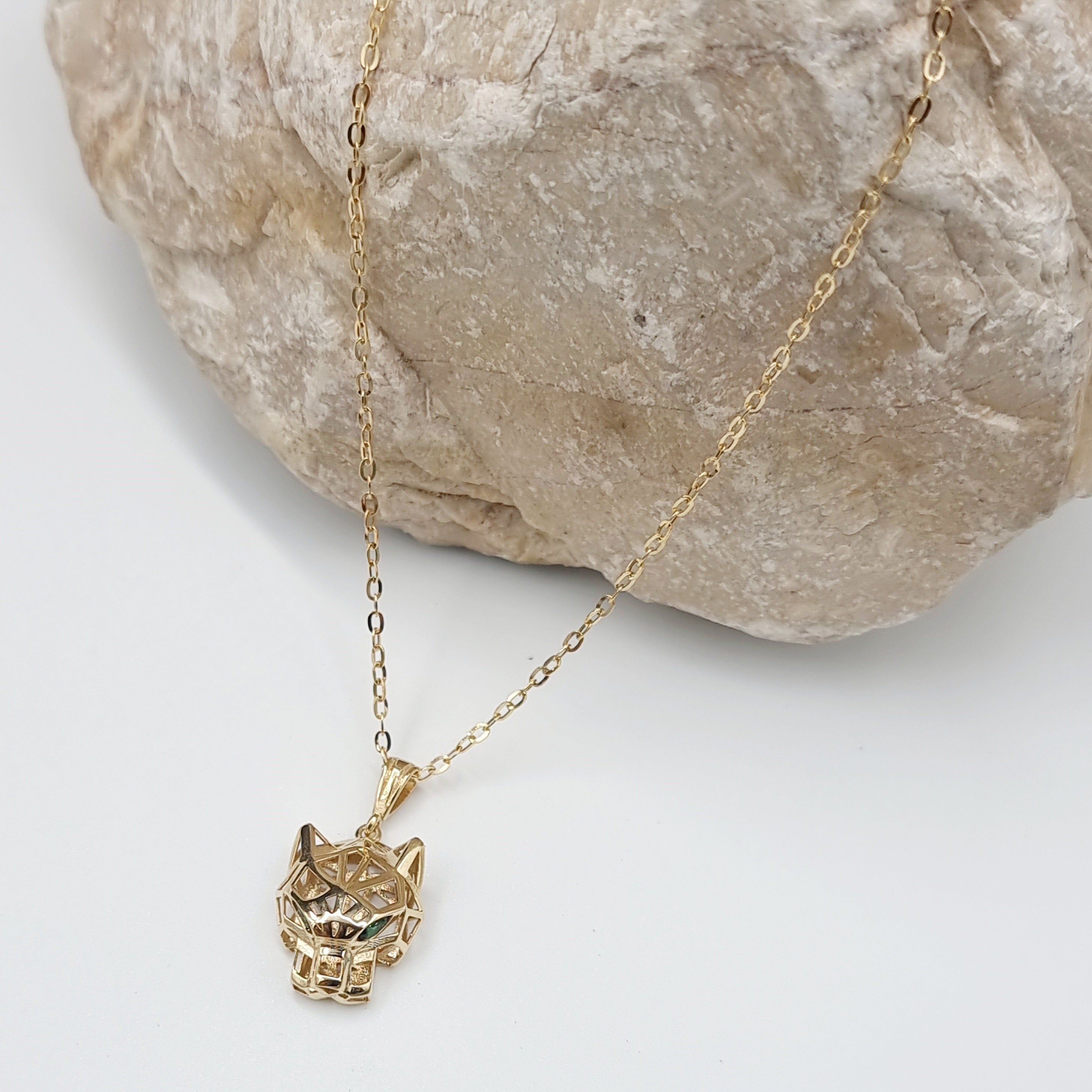 18K Pure Gold C.R Panther Necklace