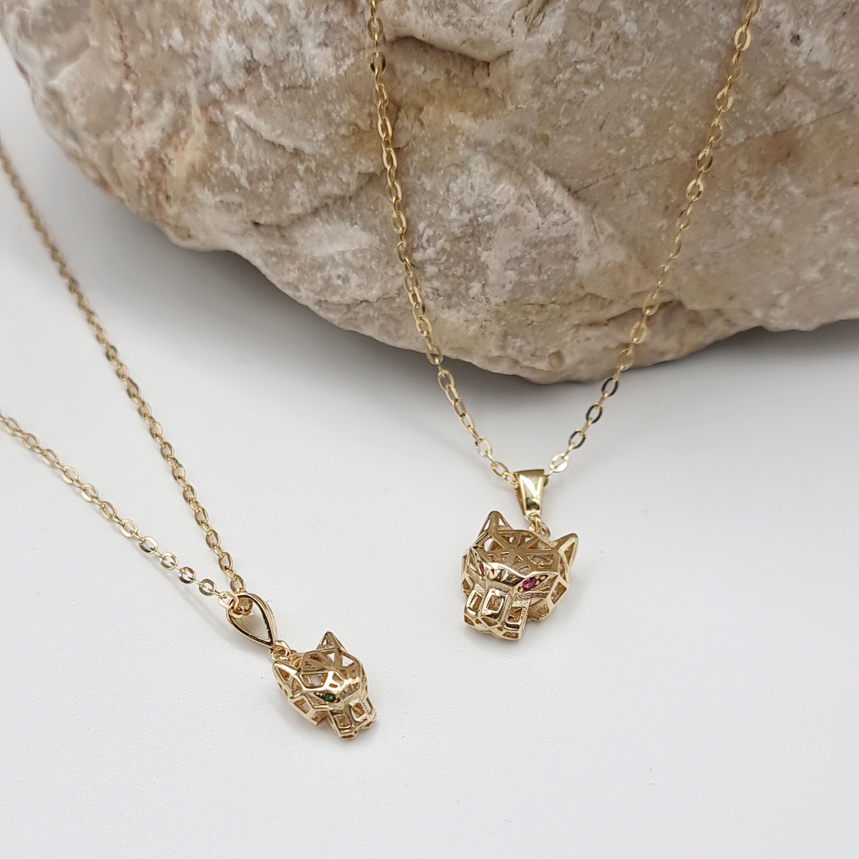 18K Pure Gold C.R Panther Necklace