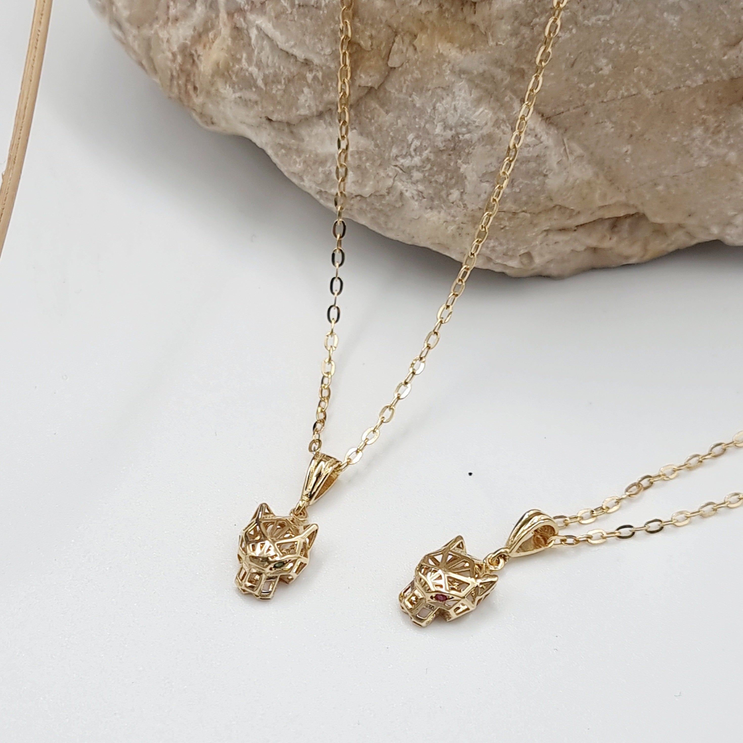 18K Pure Gold C.R Panther Necklace