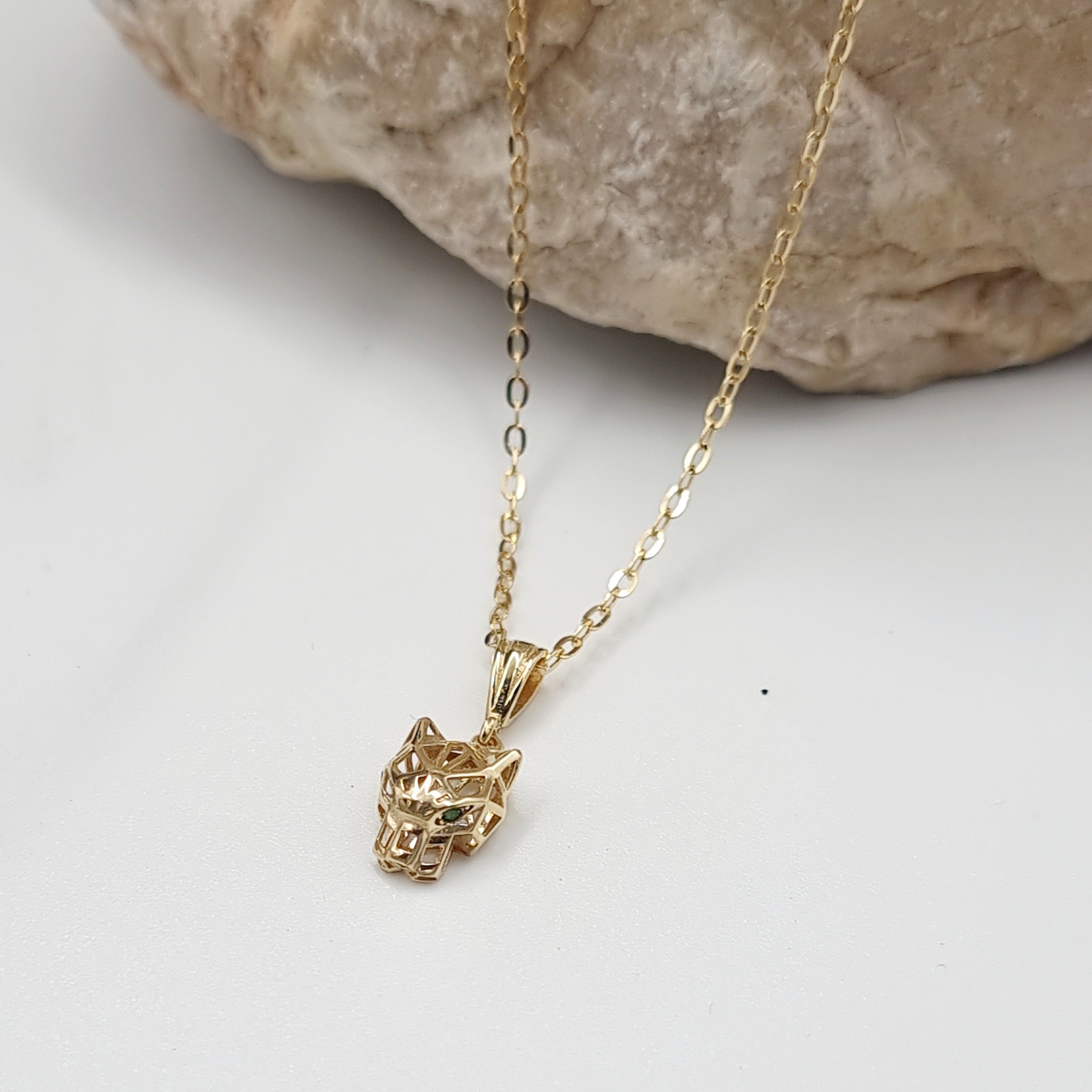 18K Pure Gold C.R Panther Necklace