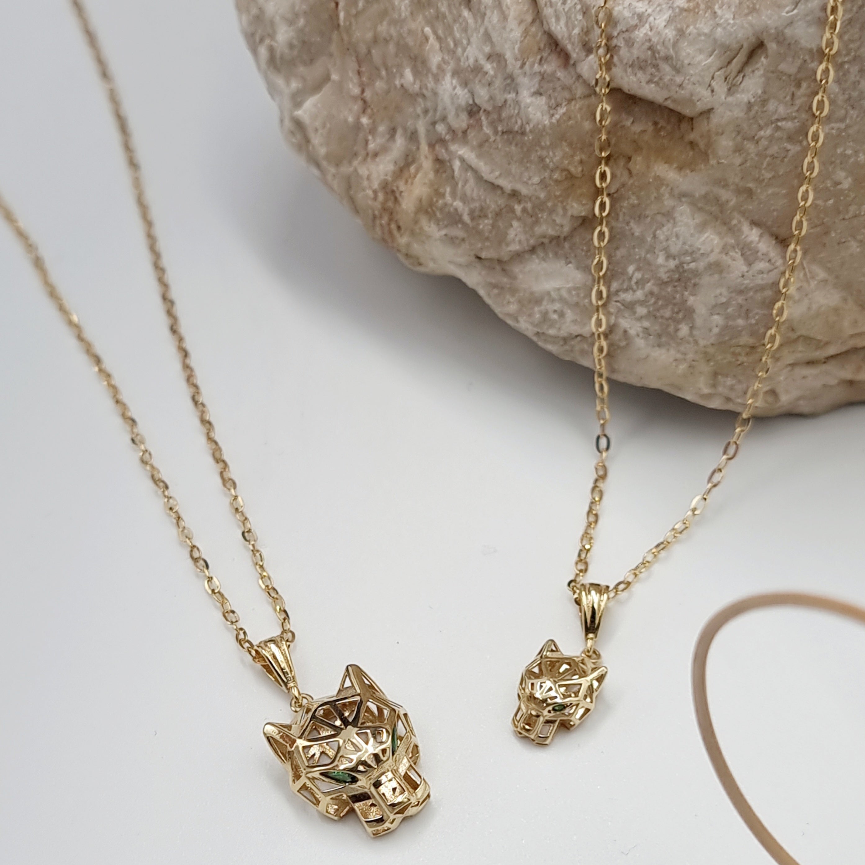 18K Pure Gold C.R Panther Necklace