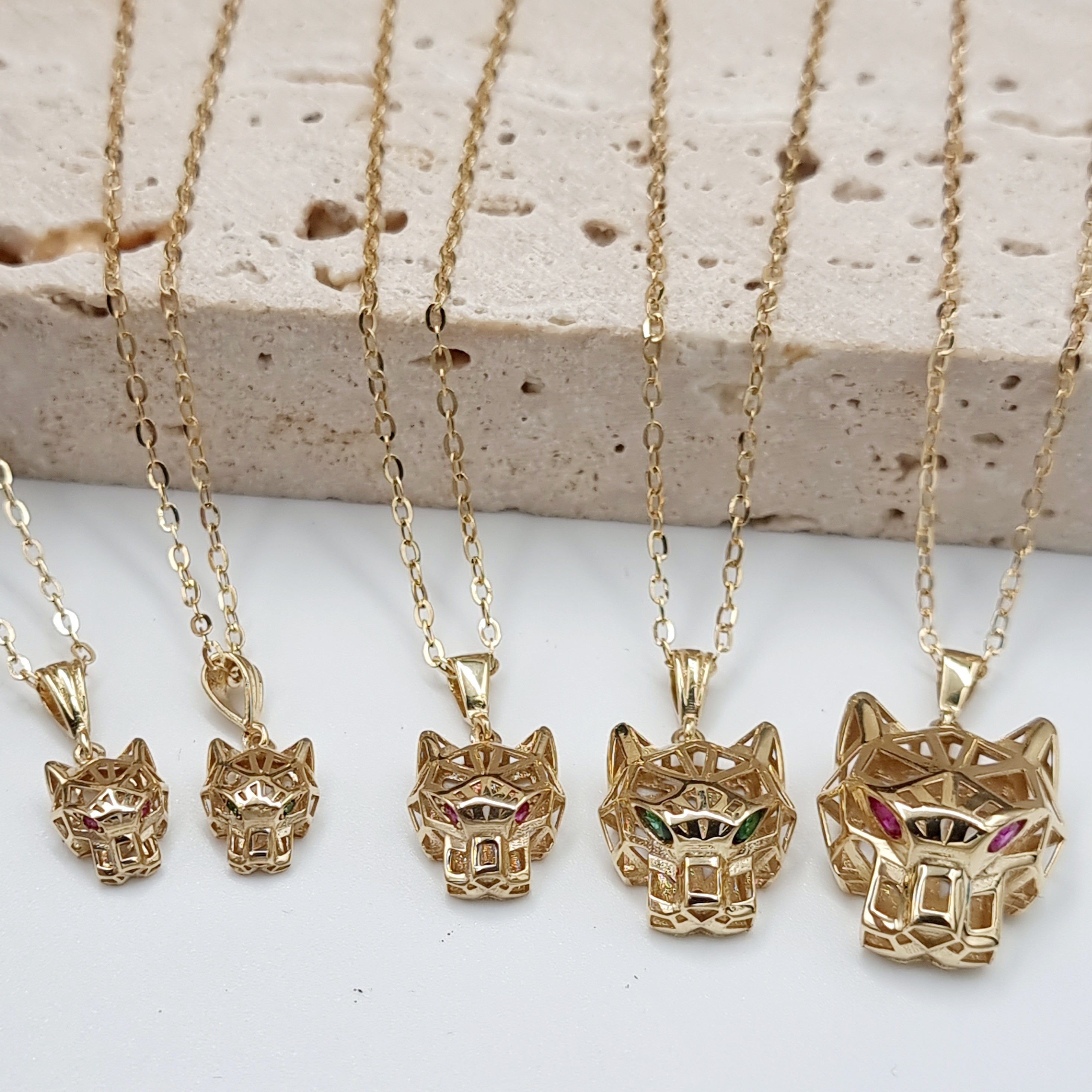 18K Pure Gold C.R Panther Necklace