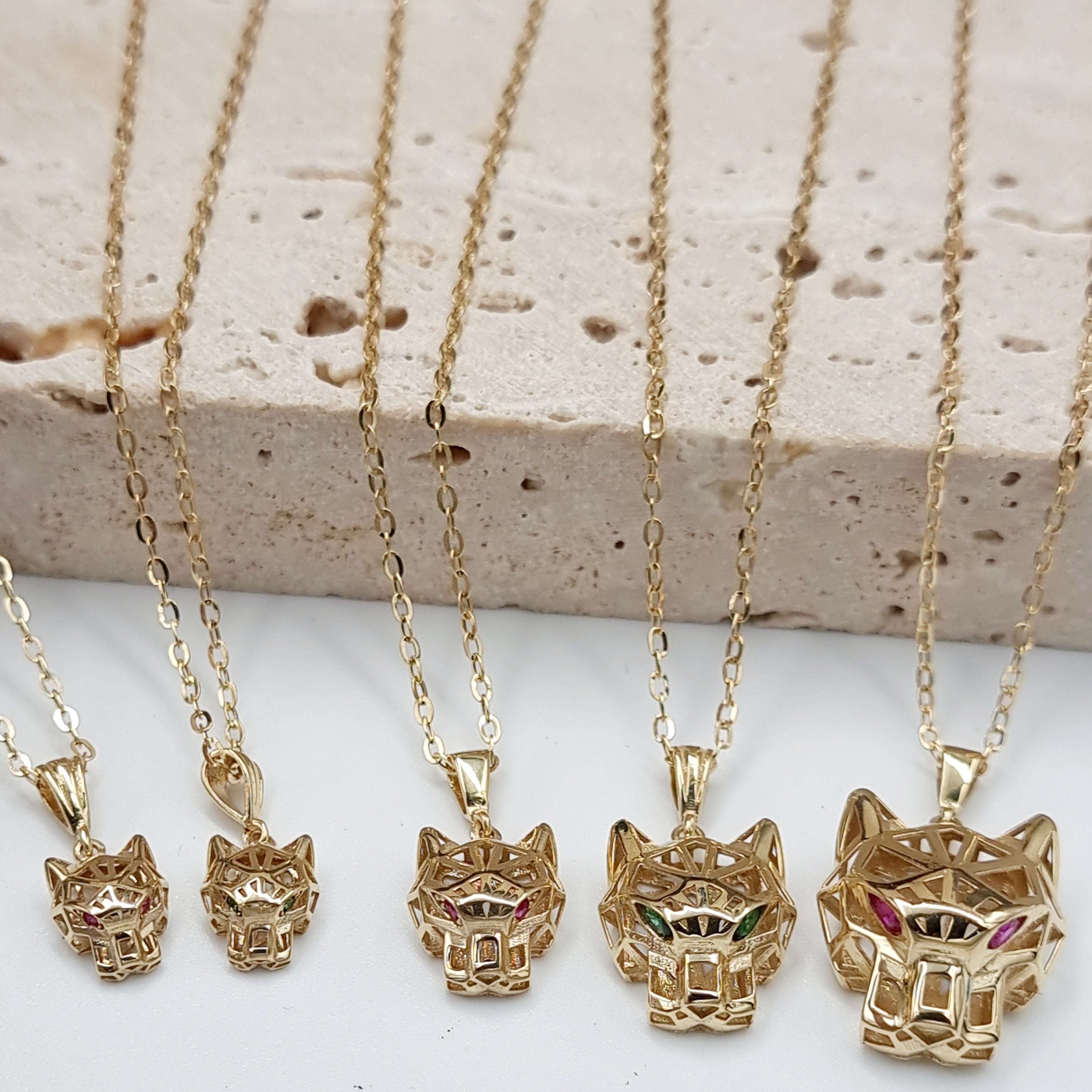 18K Pure Gold C.R Panther Necklace