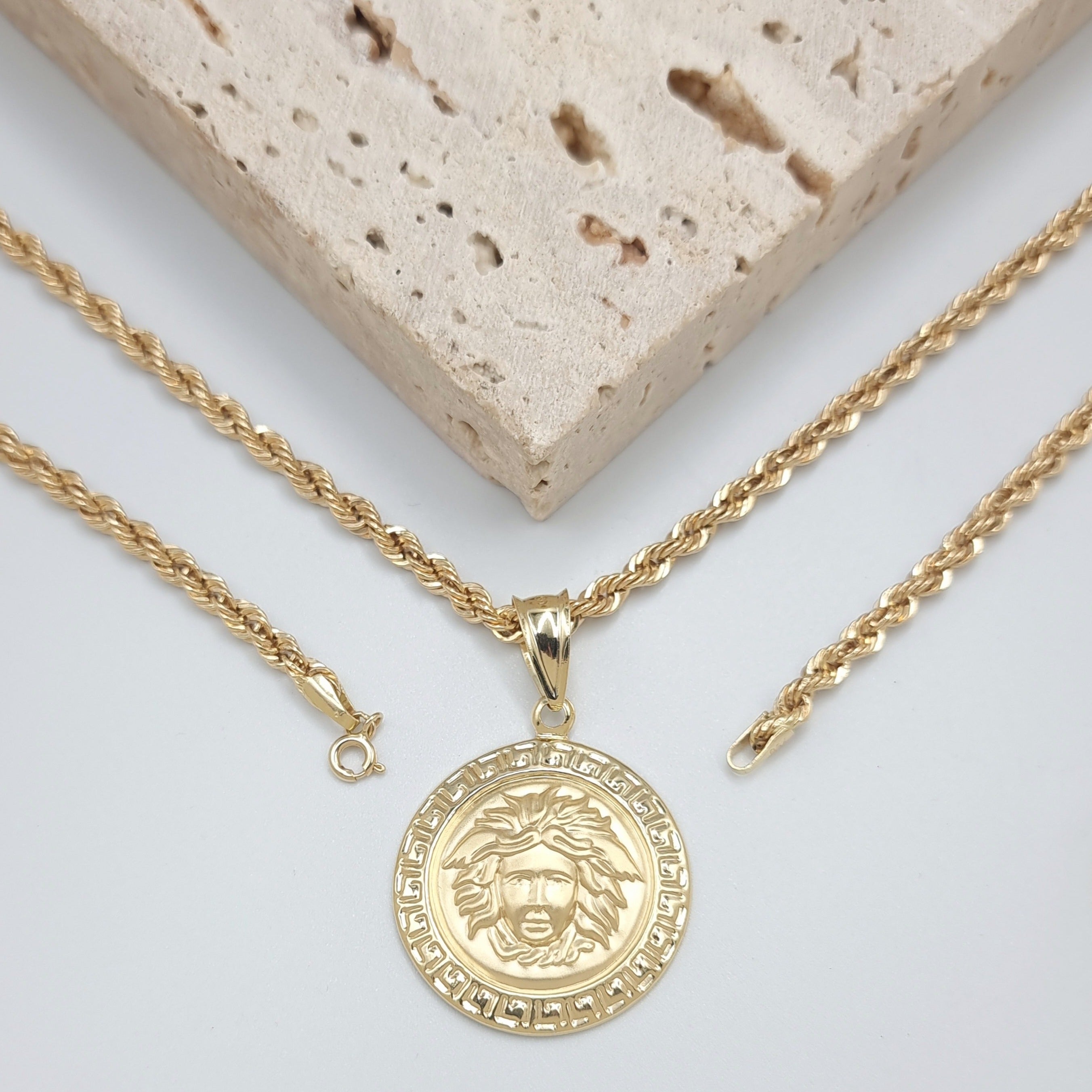 18K Pure Gold M.H Necklace