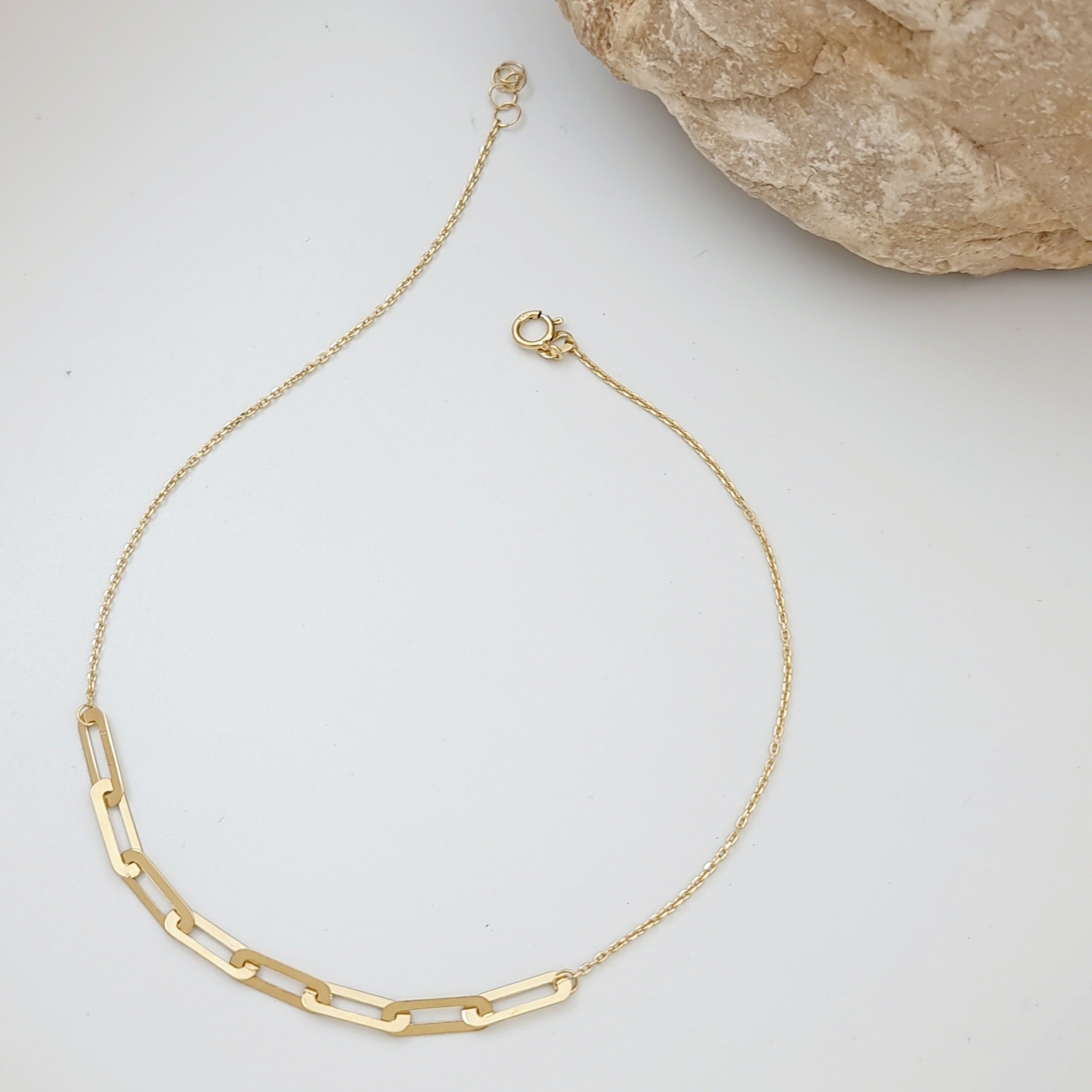 18K Pure Gold Adjustable Anklet