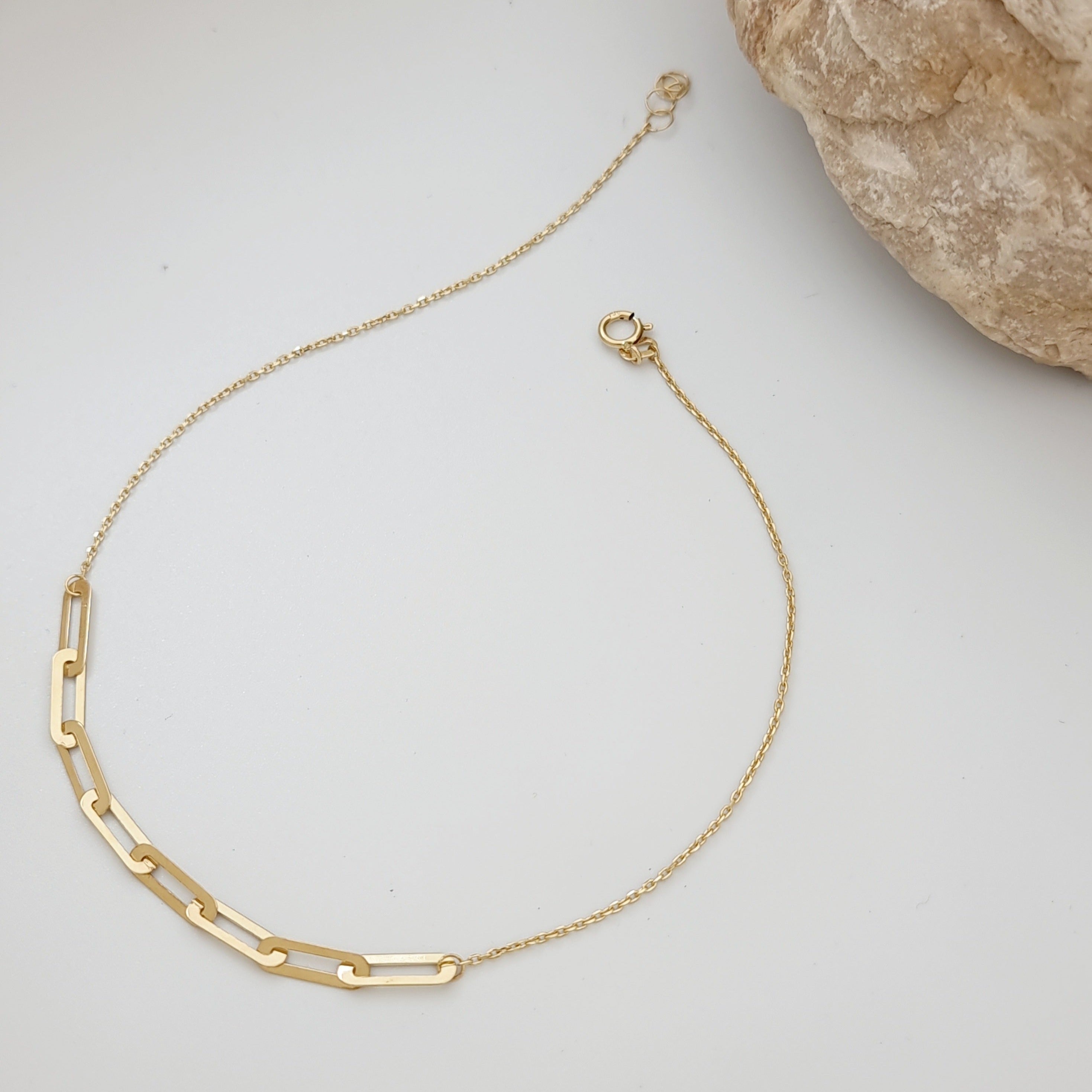 18K Pure Gold Adjustable Anklet