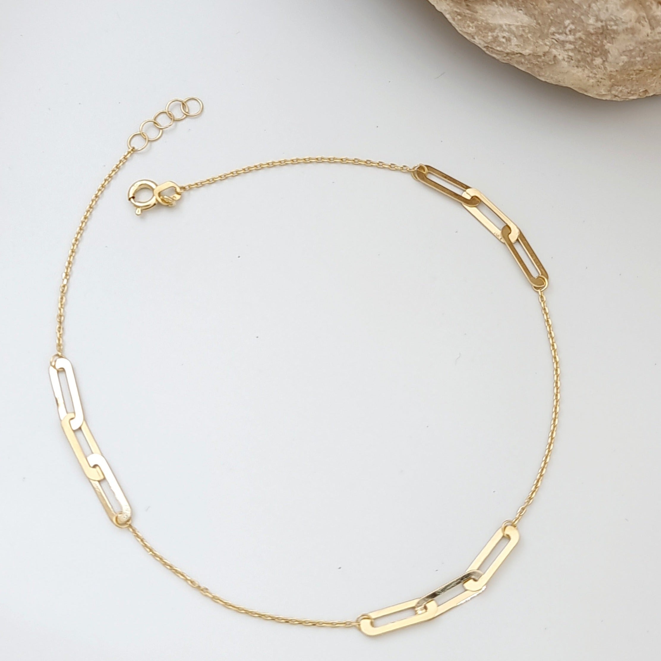 18K Pure Gold Adjustable Anklet