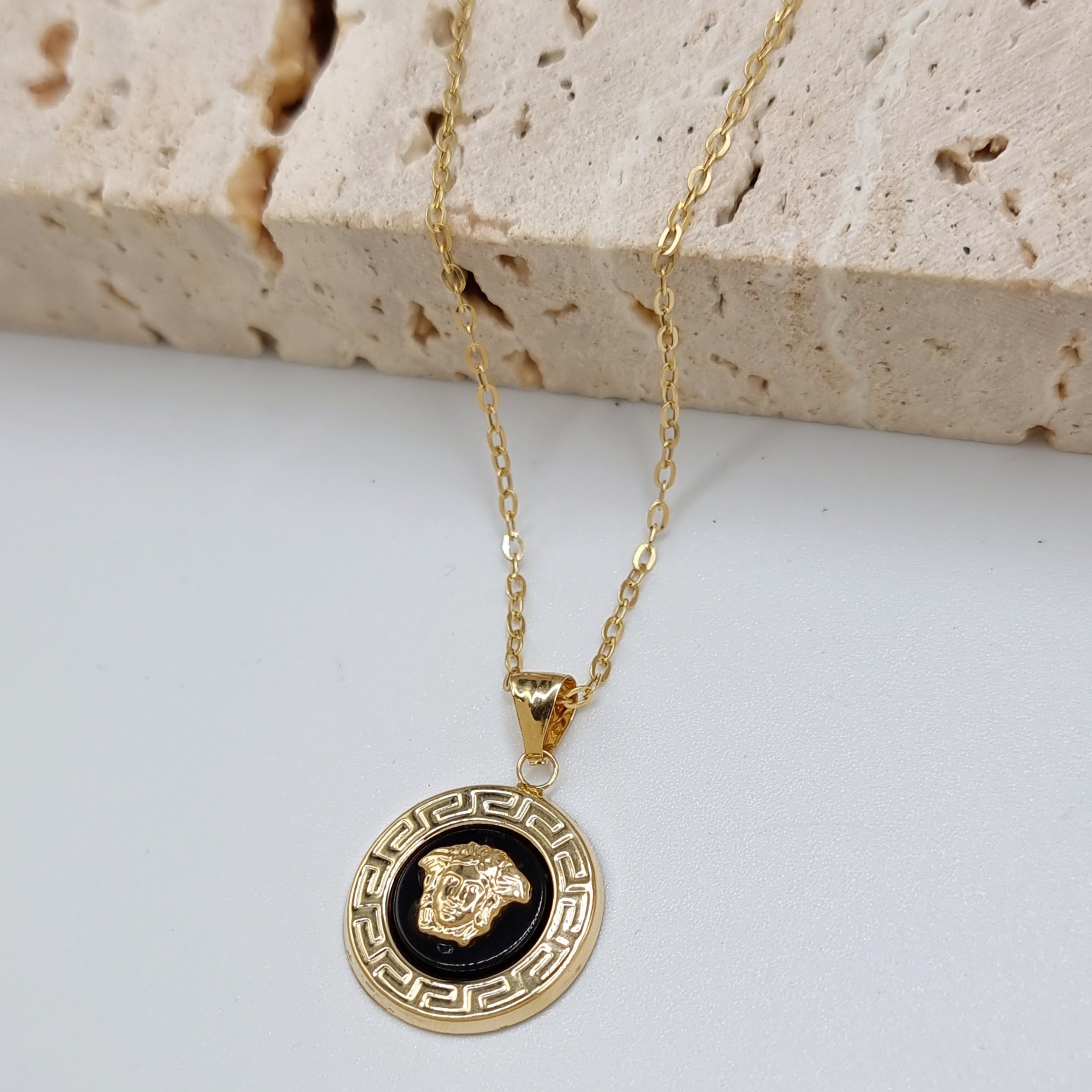 18K Pure Gold V.R.C Necklace