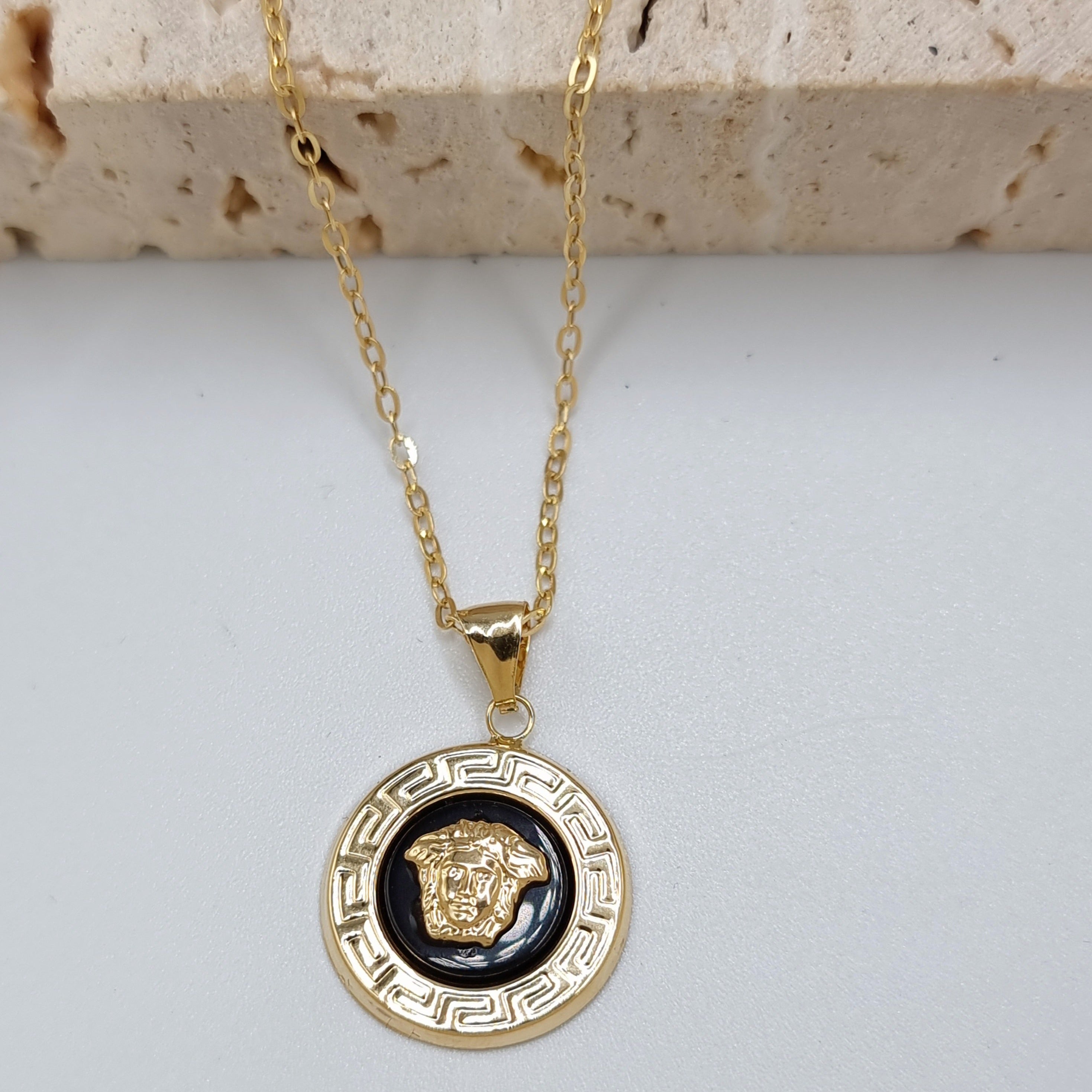 18K Pure Gold V.R.C Necklace