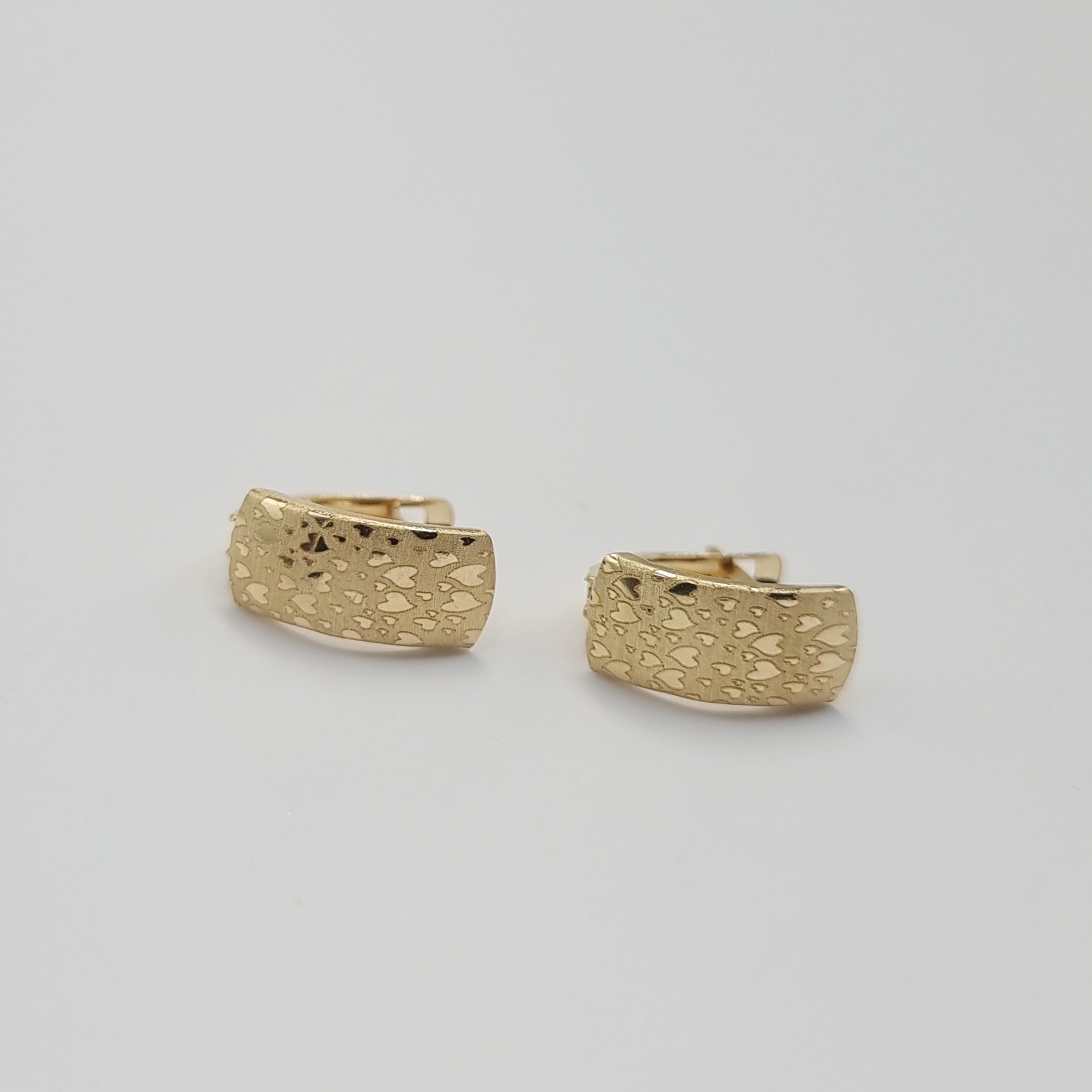 18K Pure Gold Clip Earring Set