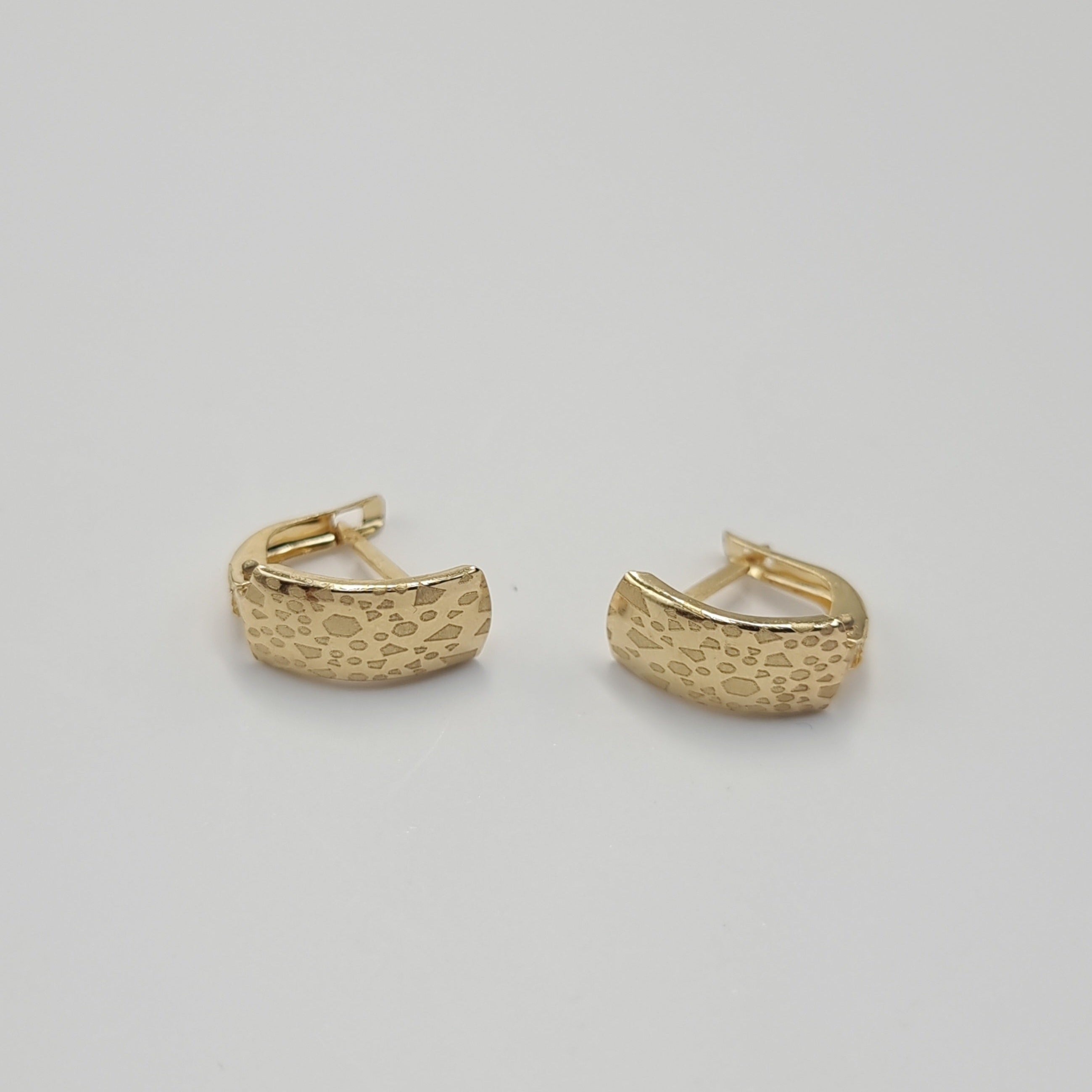 18K Pure Gold Clip Earring Set