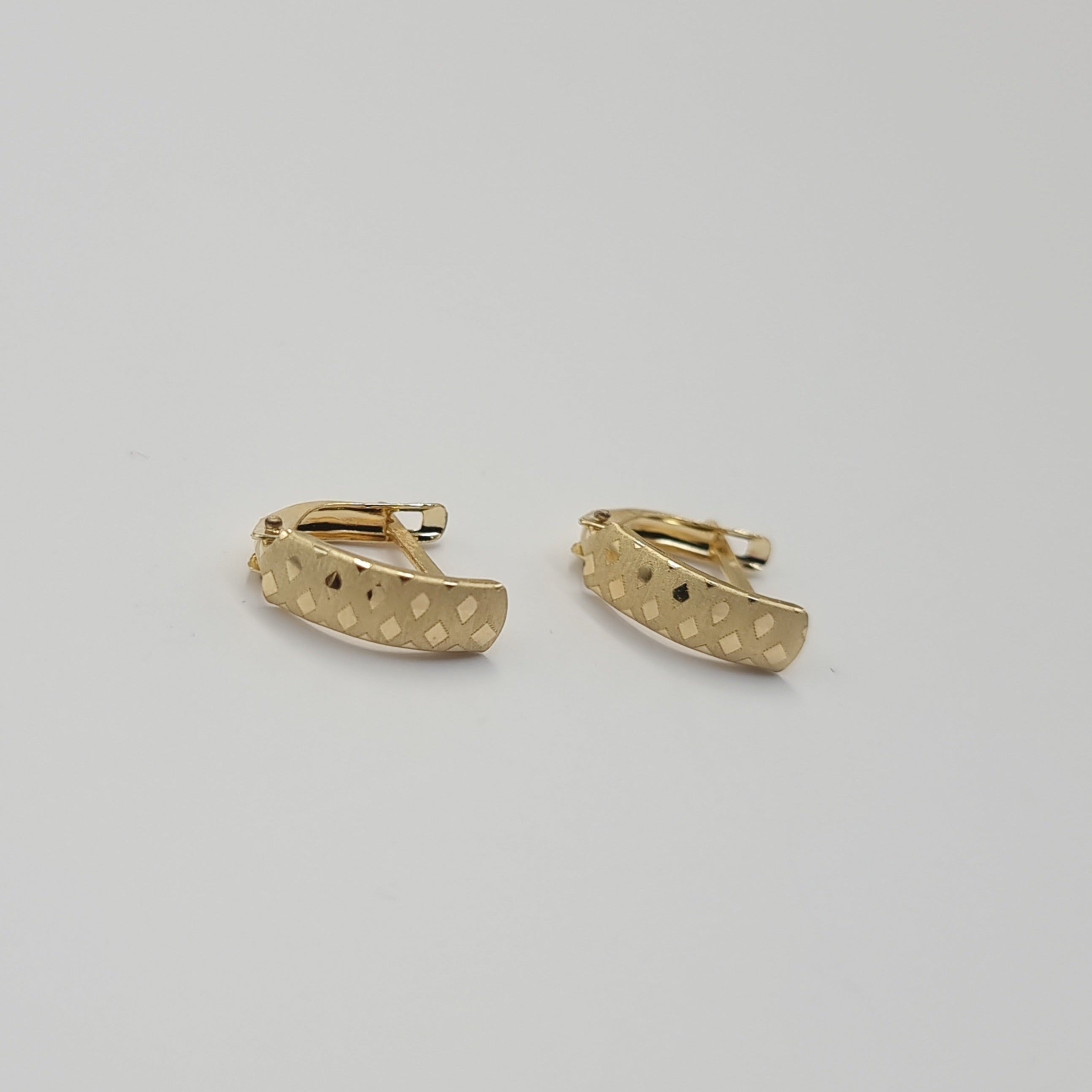 18K Pure Gold Clip Earring Set