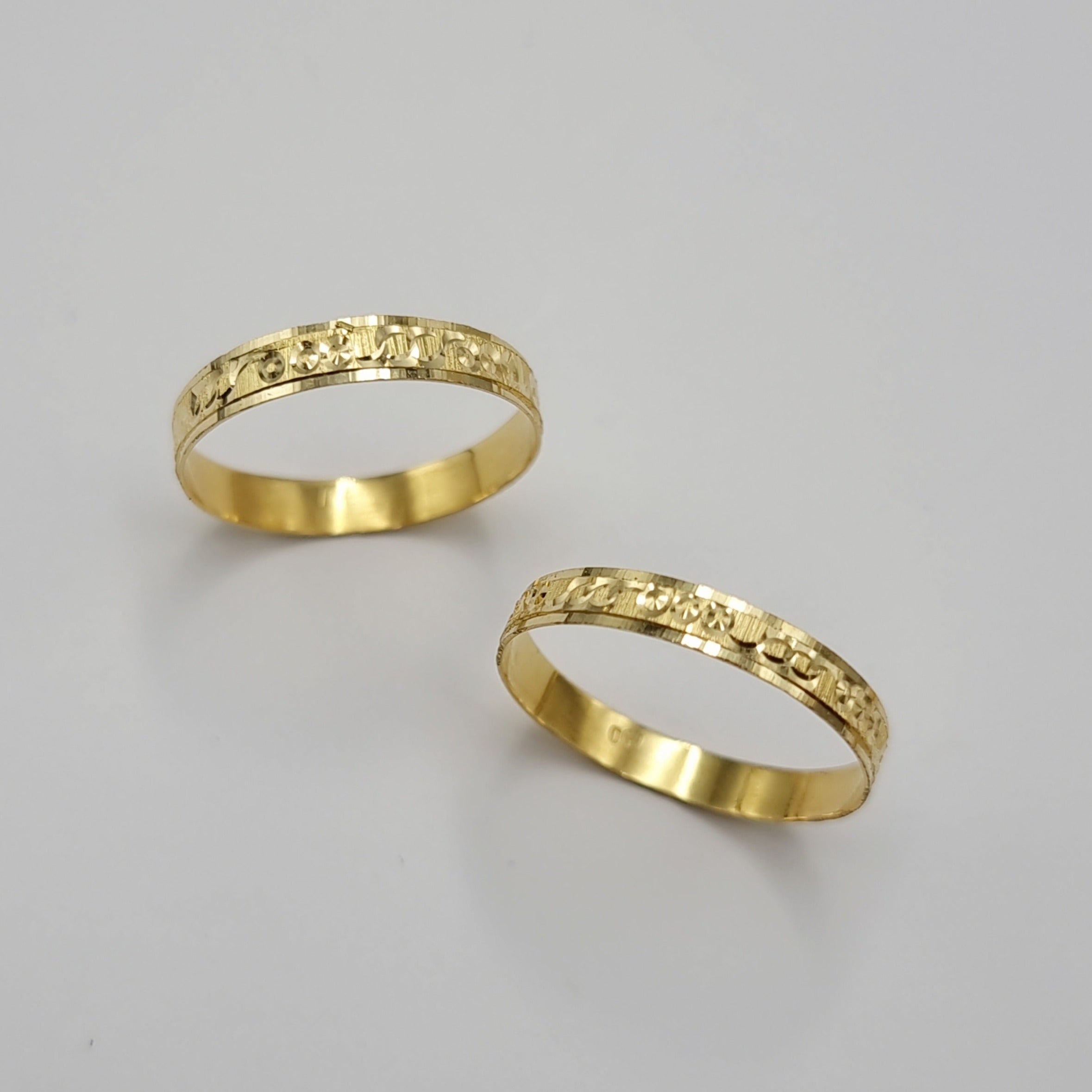 18K Pure Gold Couple Ring