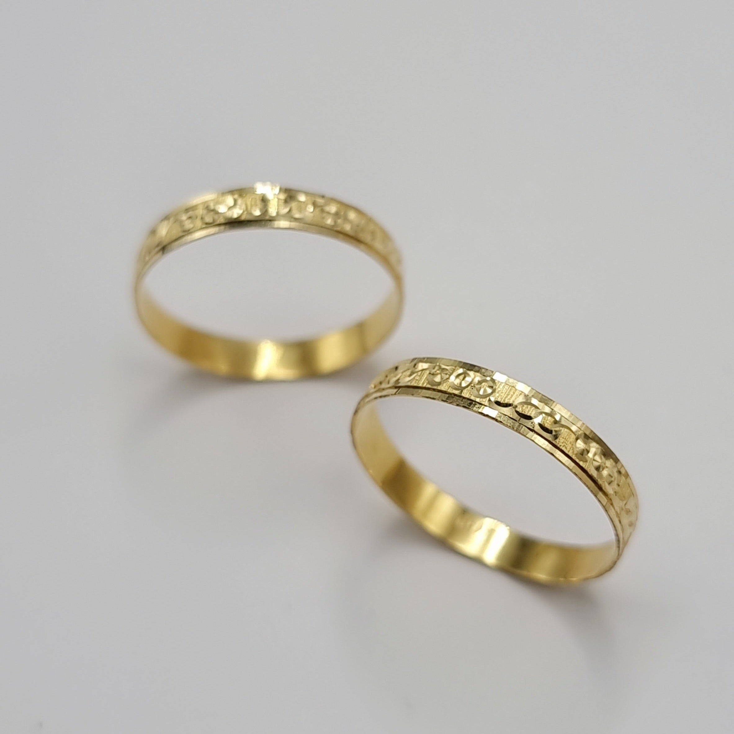 18K Pure Gold Couple Ring