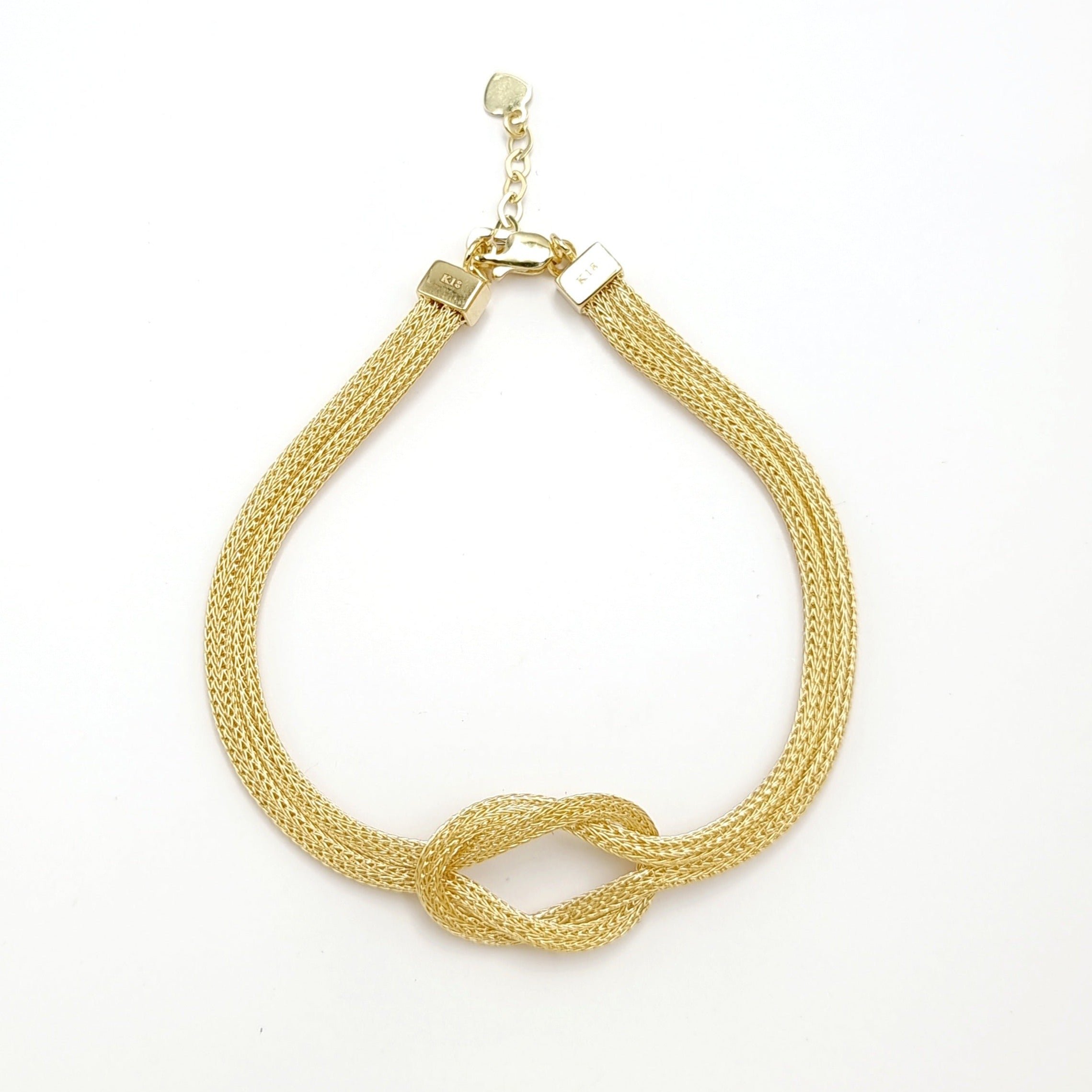 18K Pure Gold Thread Style Knot Bracelet