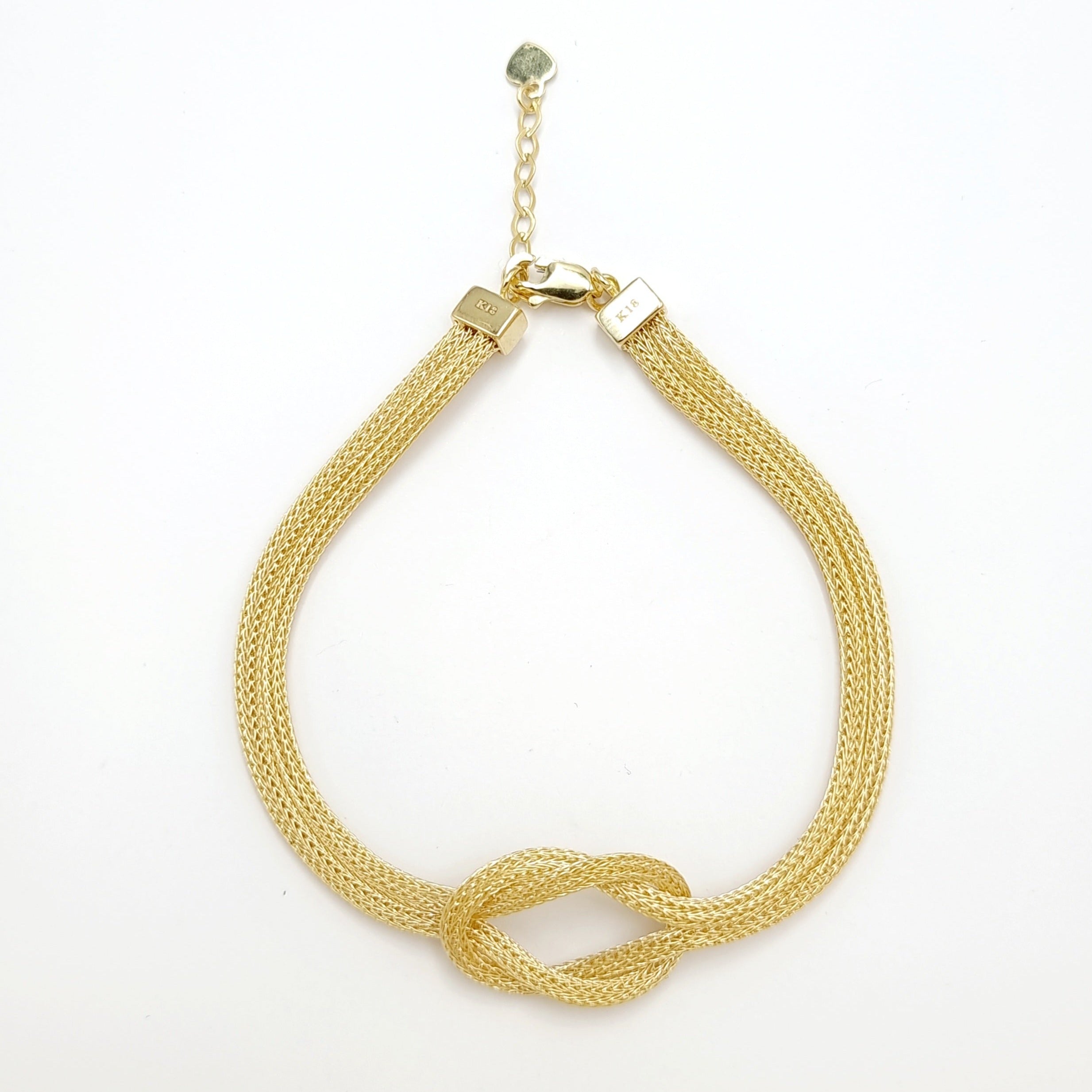 18K Pure Gold Thread Style Knot Bracelet