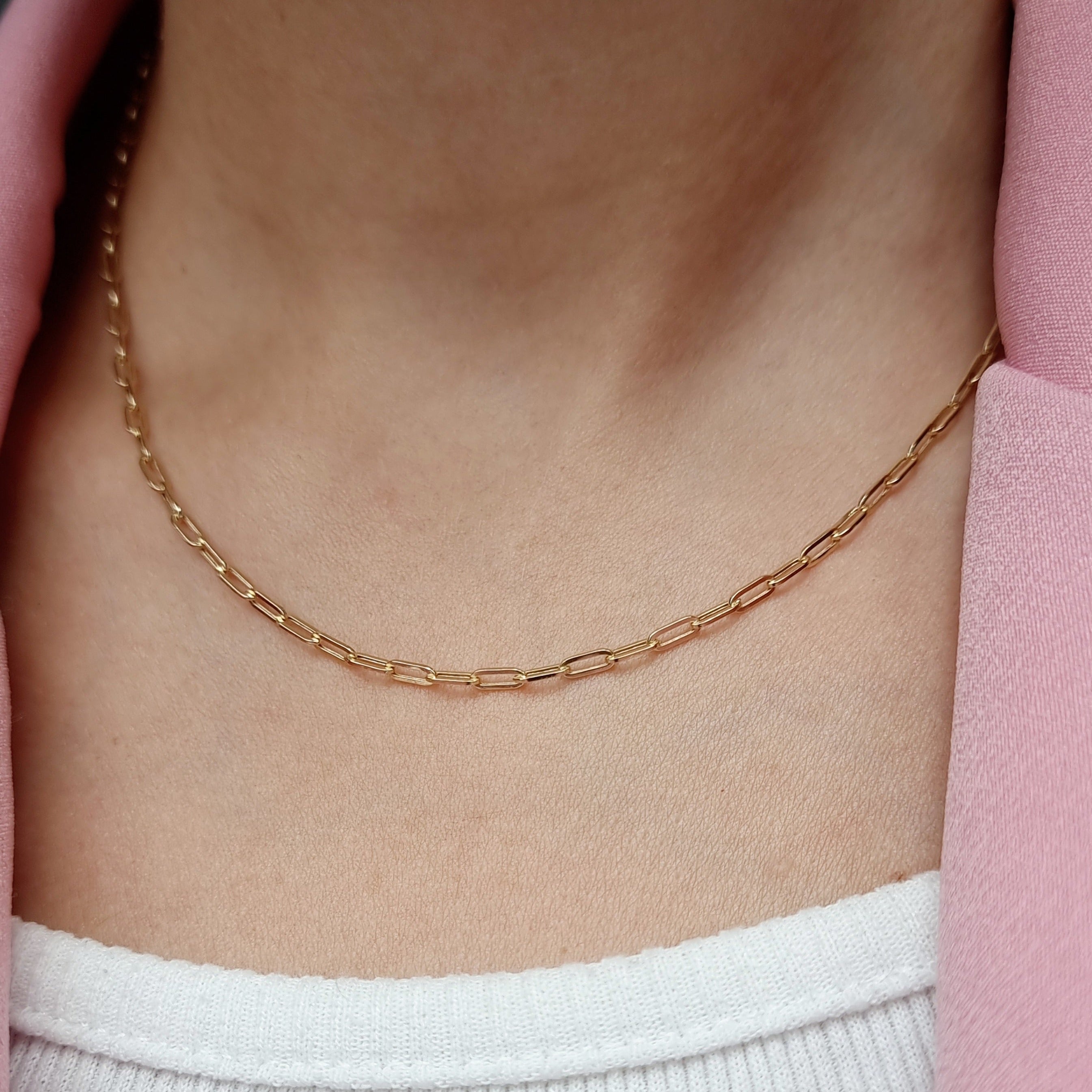 18K Pure Gold Linked Chain